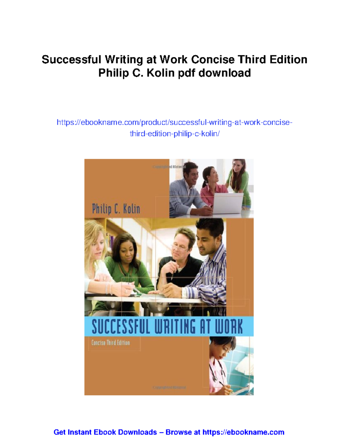84383 - Downloadable Successful Writing at Work, Concise 3rd Ed. by ...