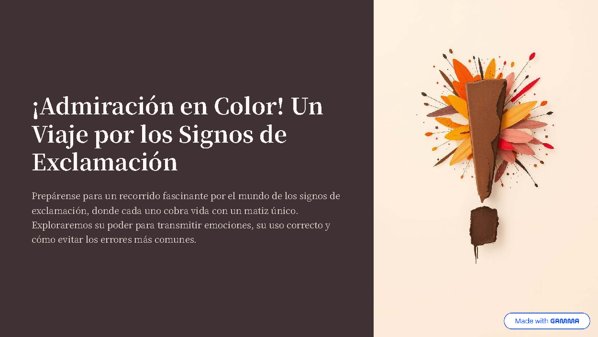 Signos de Admiración y Exclamación: Un Viaje Emocional - Studocu