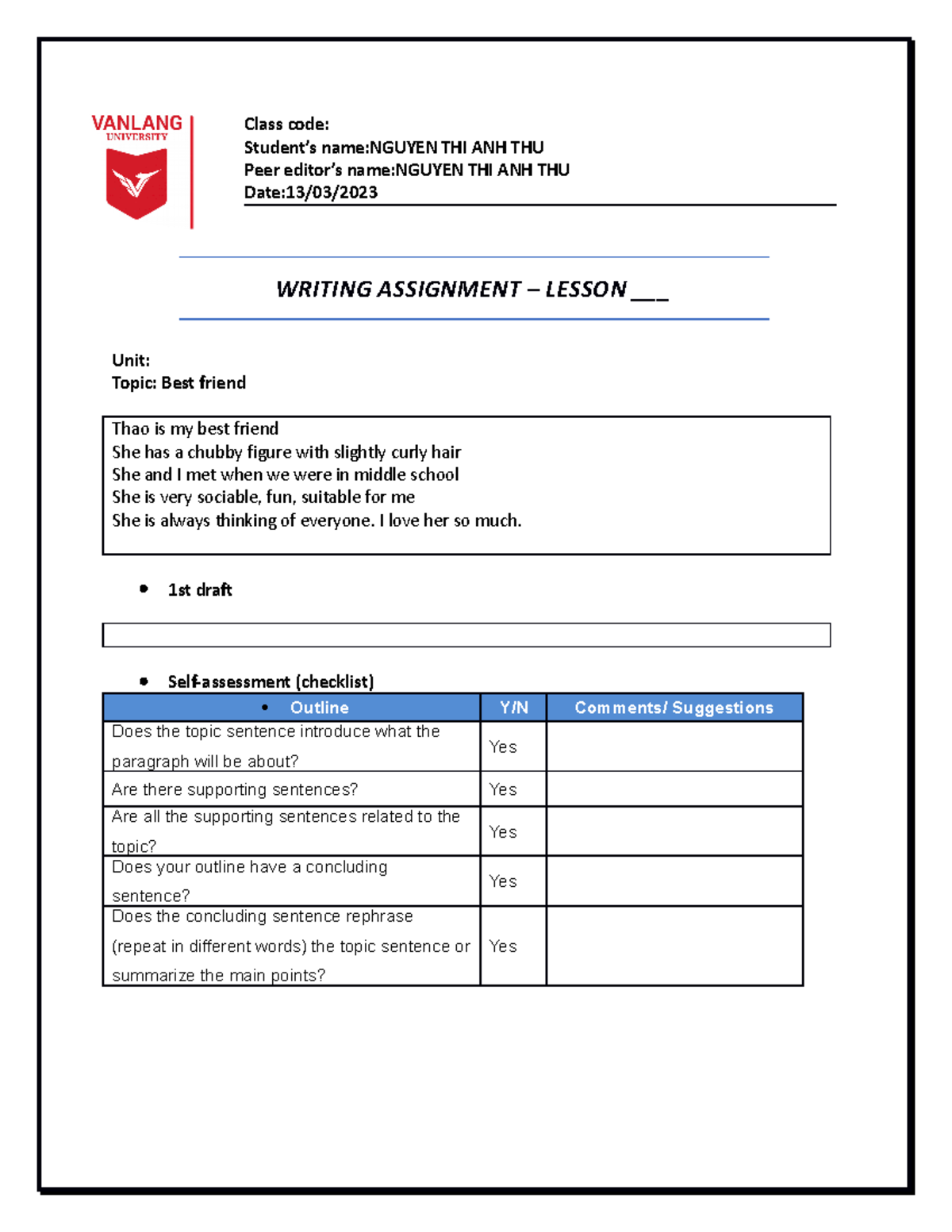 17 muc tieu LHQ - vlu - Class code: Student’s name:NGUYEN THI ANH THU ...