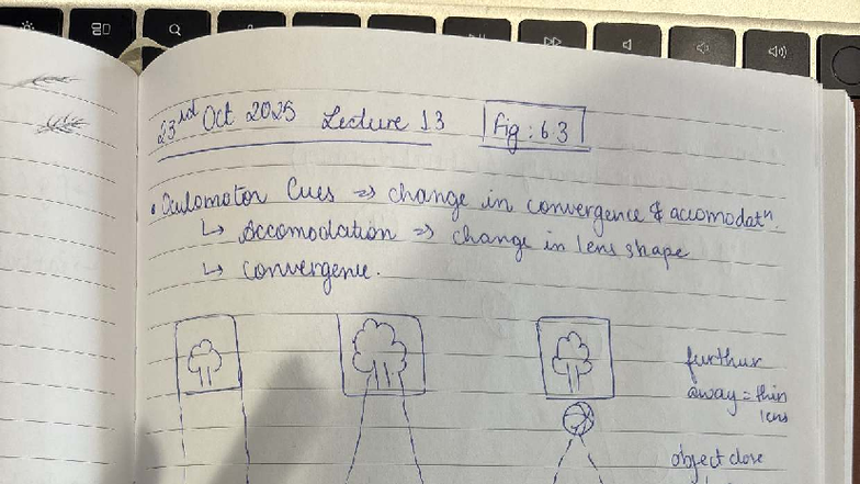 Д J, 23rd 23 Oct 2025 Lecture 13: Depth Perception and Oculomotor Cues ...