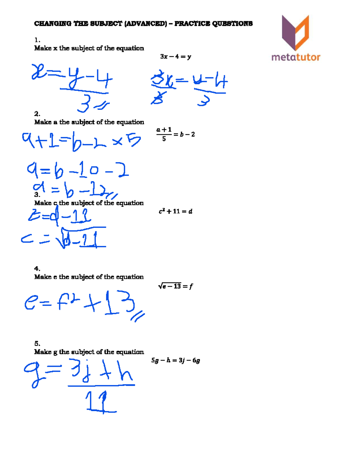 ADVANCED MATH PRACTICE QUESTIONS (AMBILL 2) - Studocu
