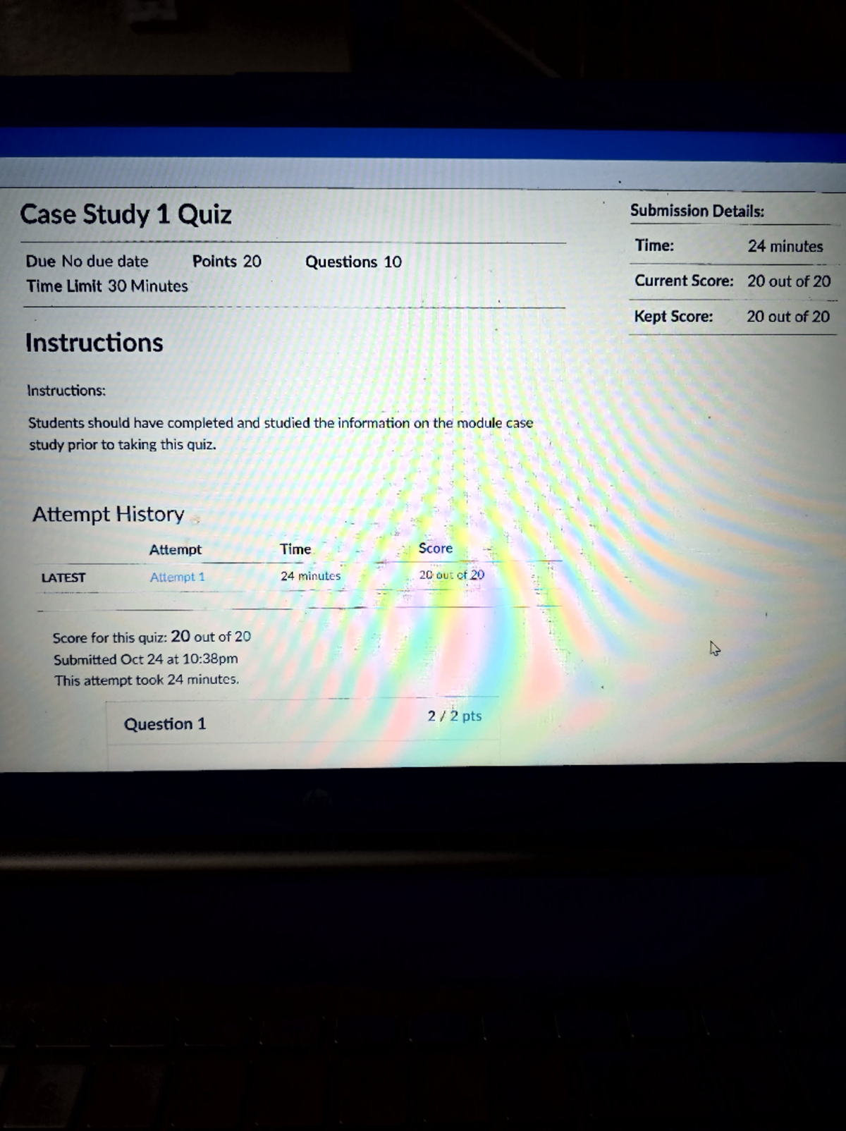 BIOD 171 Case Study 1 Quiz: Key Concepts and Questions - Studocu