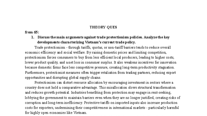 Trade Protectionism vs. Liberalization: Analyzing Vietnam's Trade ...