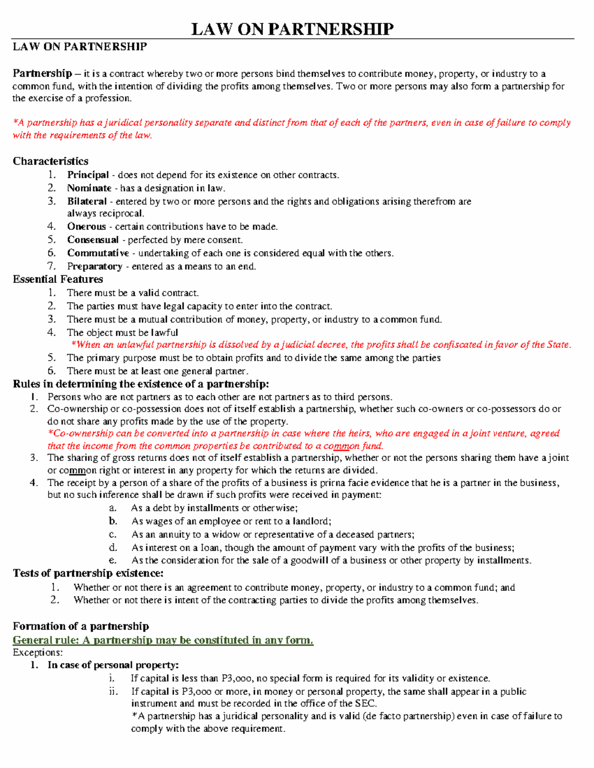 LAW 101: Comprehensive Overview of Partnership Law and Its Principles ...