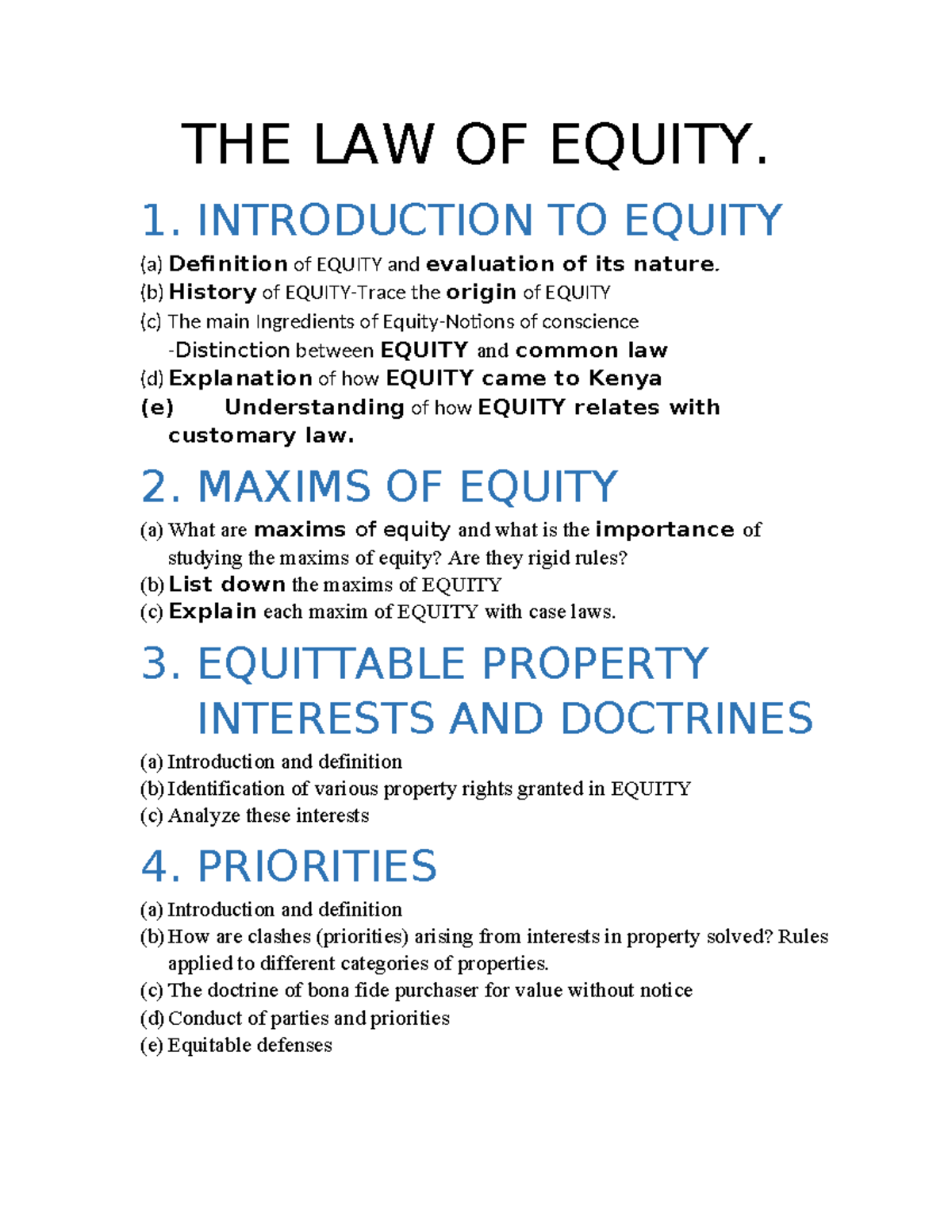 Understanding the Law of Equity (LAW 101): A Comprehensive Overview ...