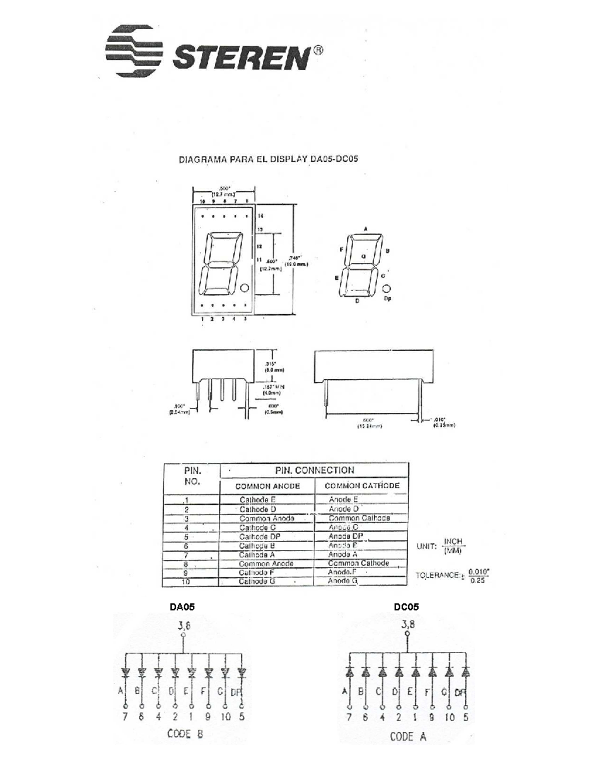 Diagrama para Display DA05-DC05 - Tarea de Conexiones - Studocu