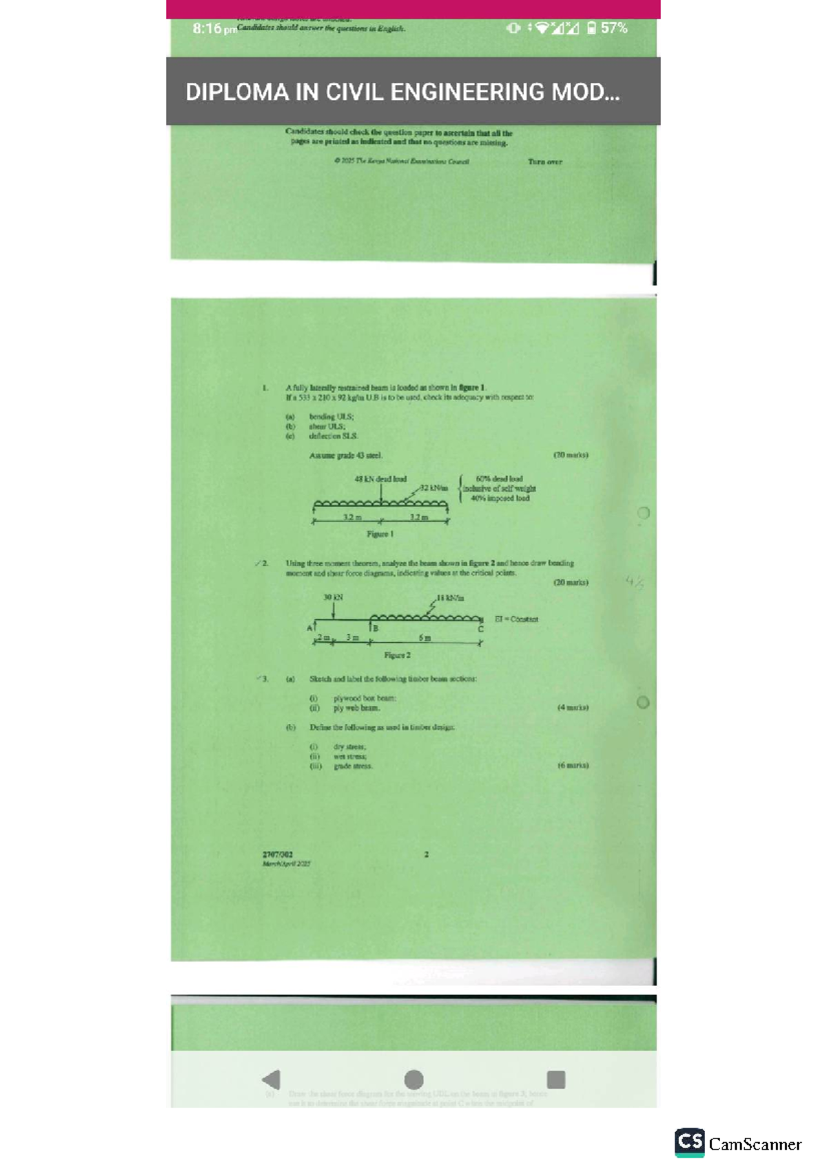 DIPLOMA IN CIVIL ENGINEERING MOD: Structural Elements Design Manual ...