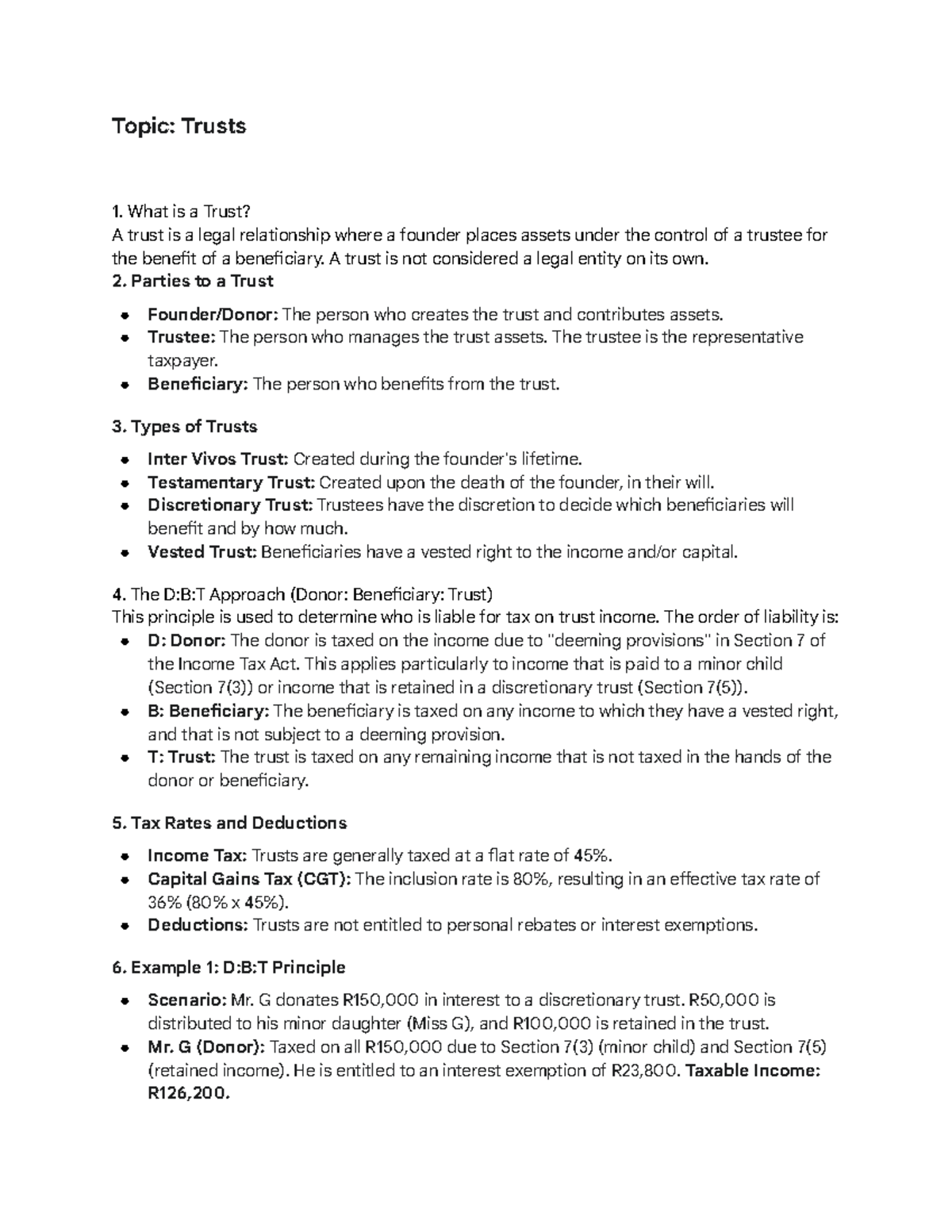 Trusts and Tax Implications: A Comprehensive Overview - Studocu
