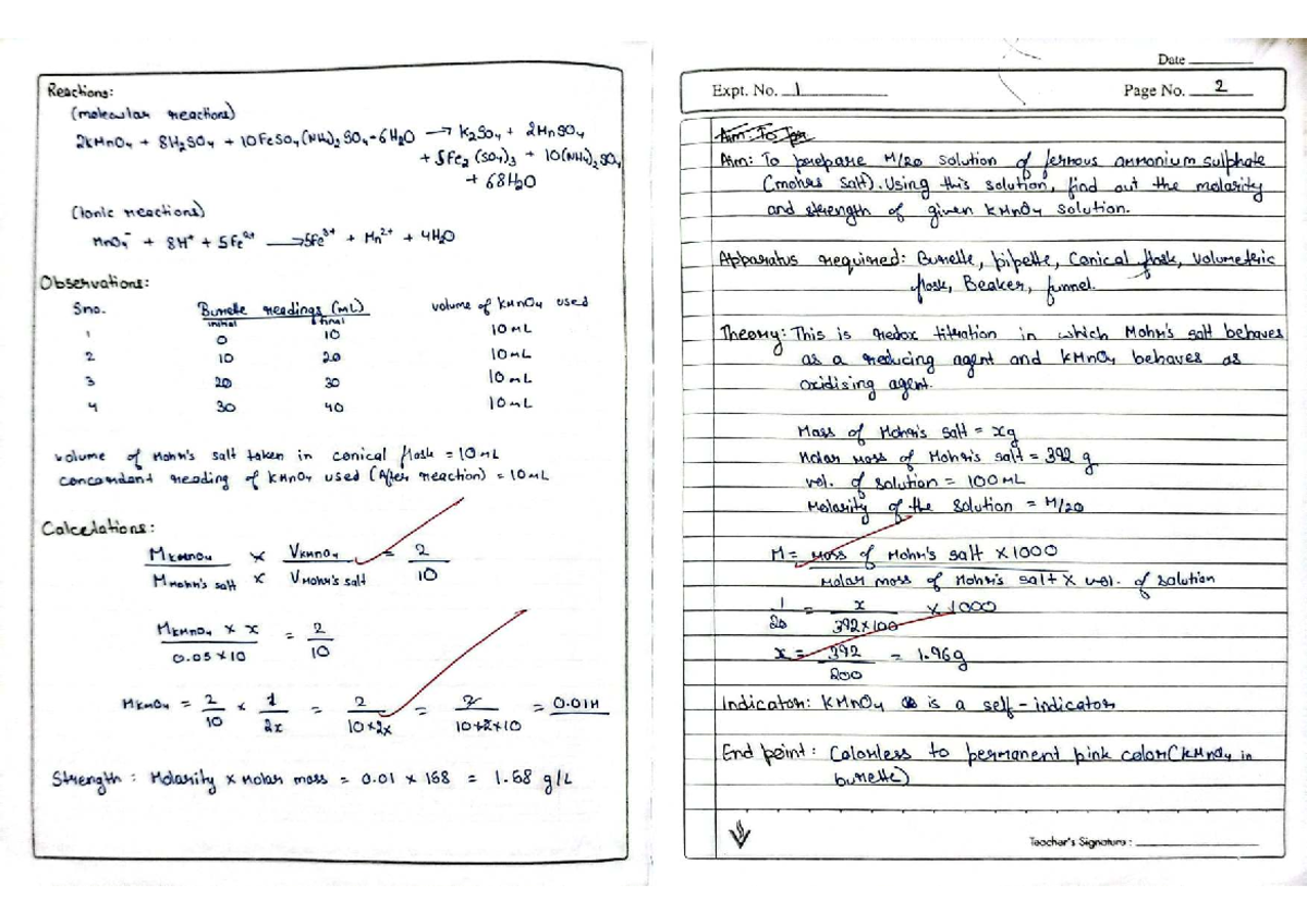 Chemistry Practical: Acidic & Basic Radical Analysis (CHEM 101) - Studocu