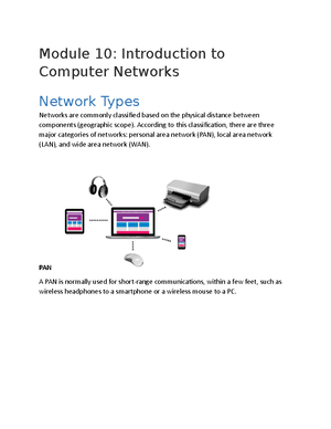 Unit 2 Introduction to Information Technology Module 4 Notes - - Studocu