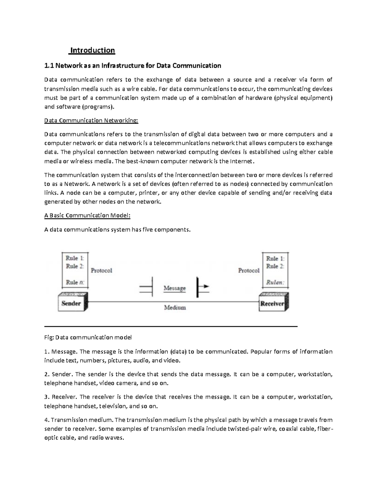 Introduction to Computer Networks: Key Concepts & Architectures - Studocu