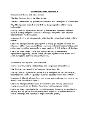 CSEC English B Poems-Thematic Concerns - CSEC English B: Poem Themes ...