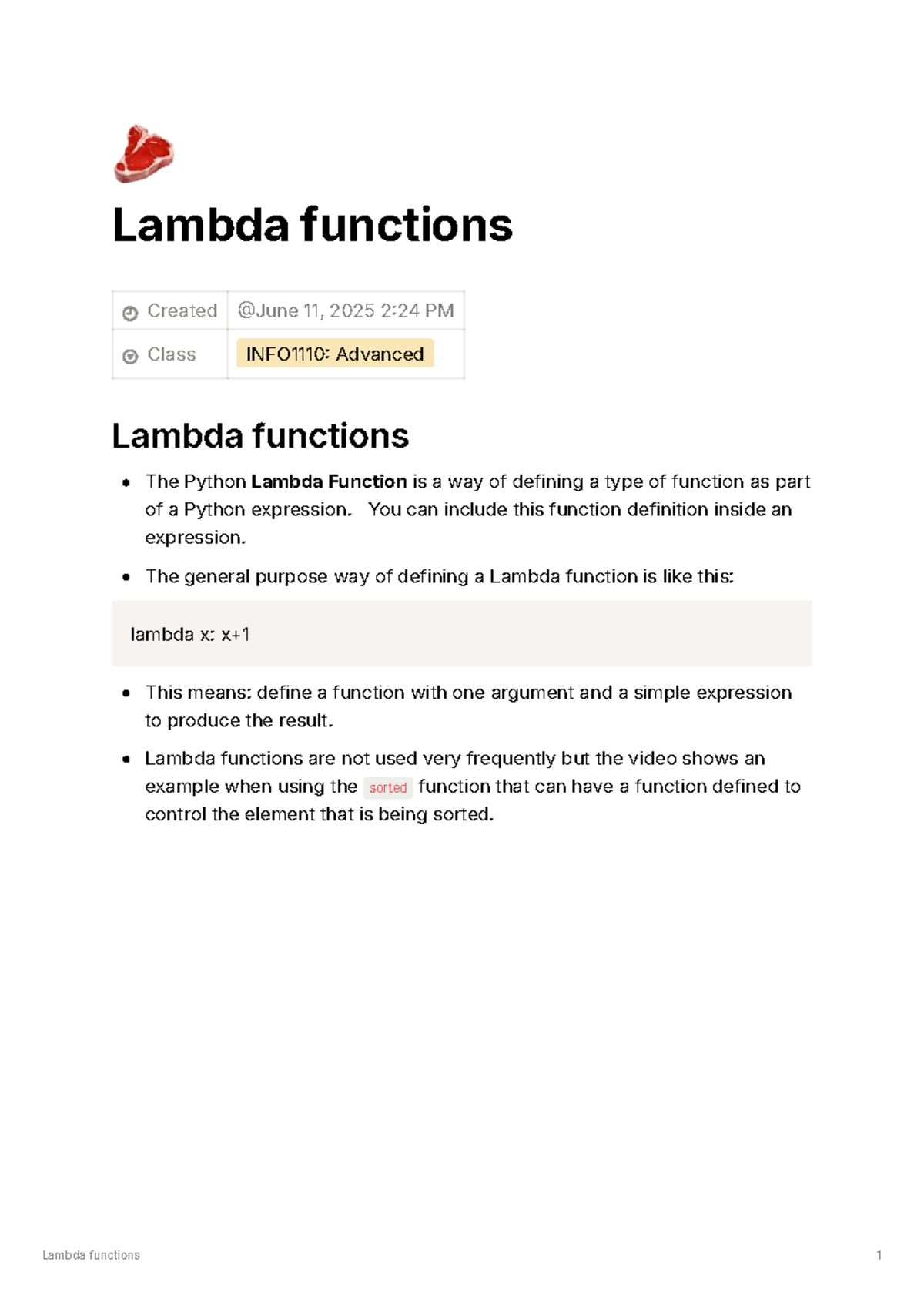 Advanced Python Lambda Functions: Understanding and Usage - Studocu