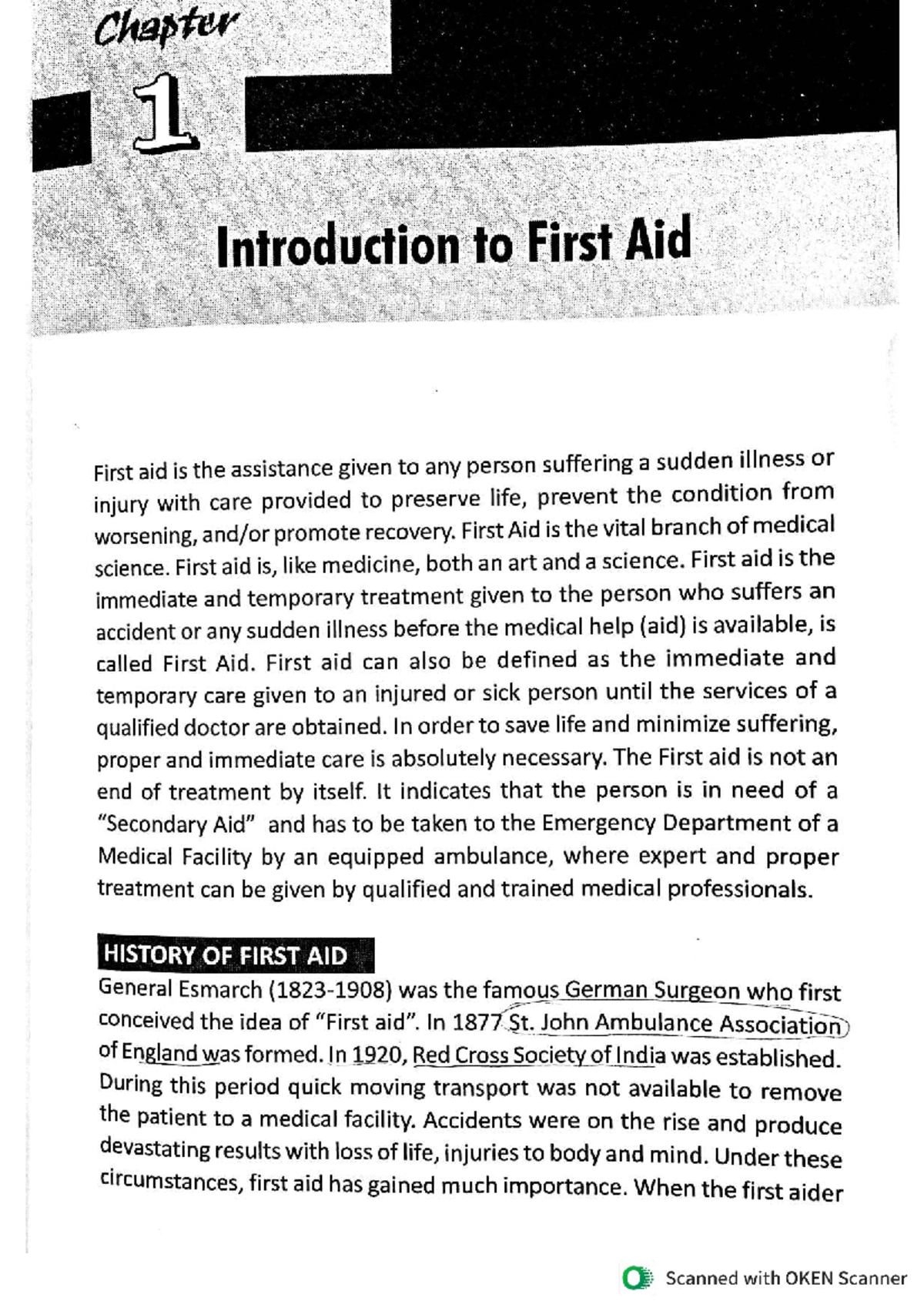 First Aid Unit 1 Introduction To First Aid And Emergency Care Studocu