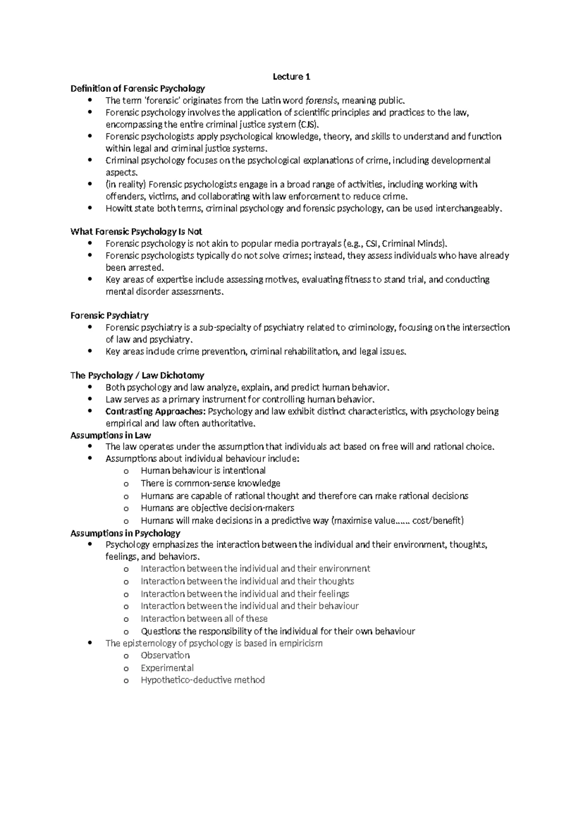 Forensic Pathology Lecture Notes: Key Concepts from Lectures 1-3 - Studocu