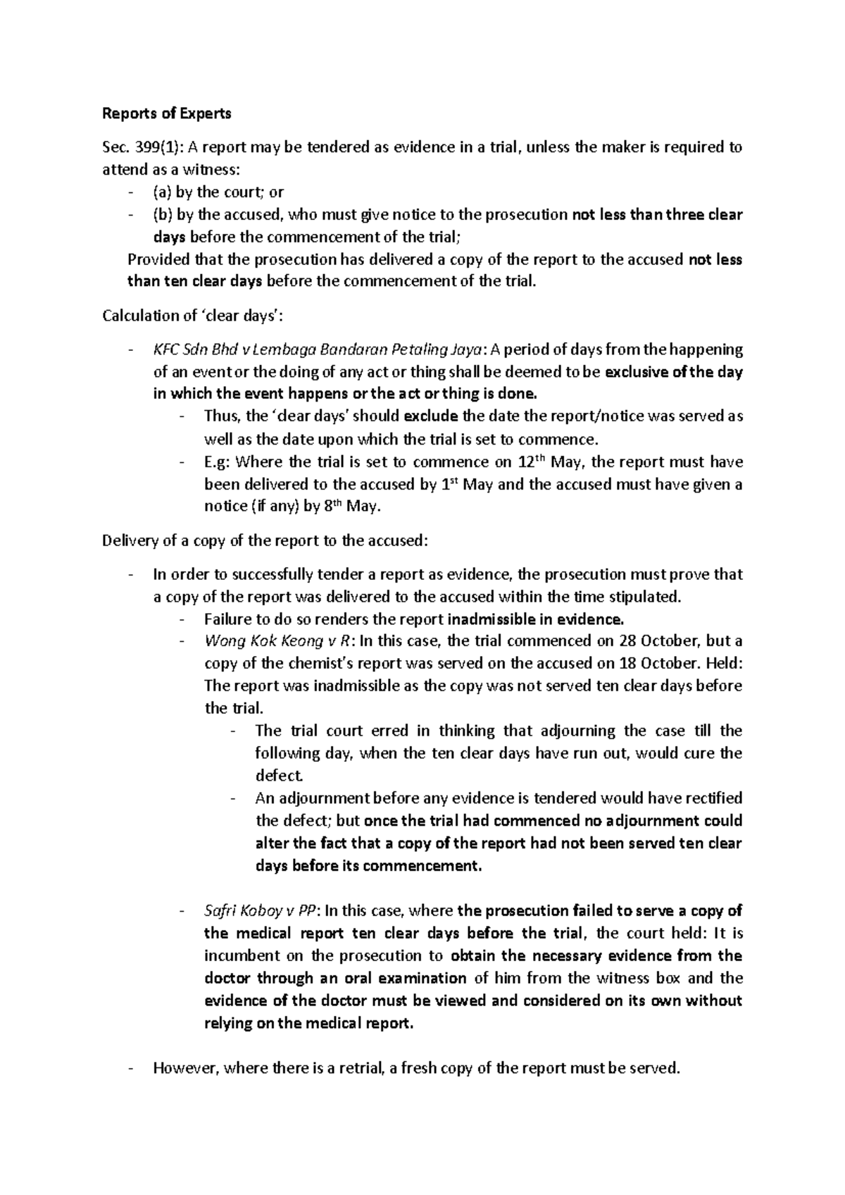 Expert Reports and Appeals: Guidelines and Case Law Analysis - Studocu