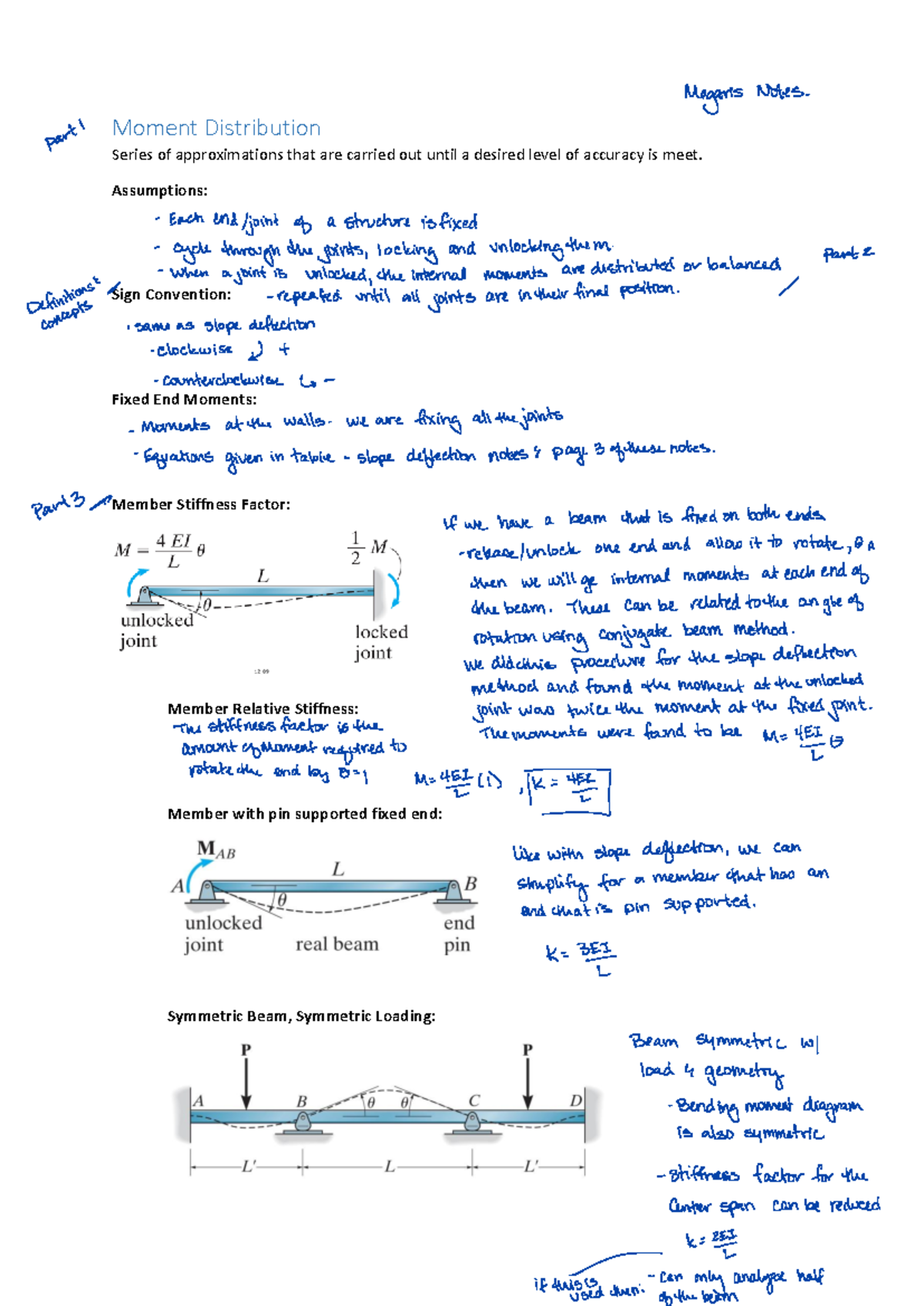 Moment Distribution notes - Moment Distribution Series of ...