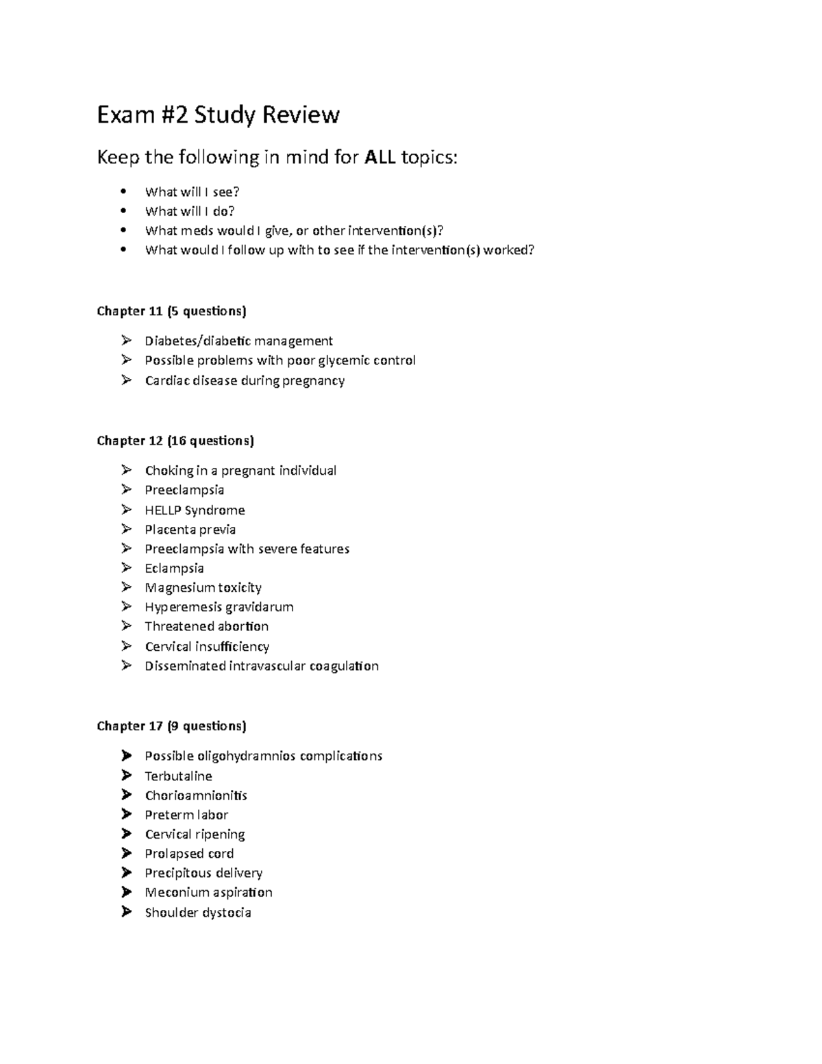 Exam #2 Study Guide: Key Topics and Concepts Review - Studocu