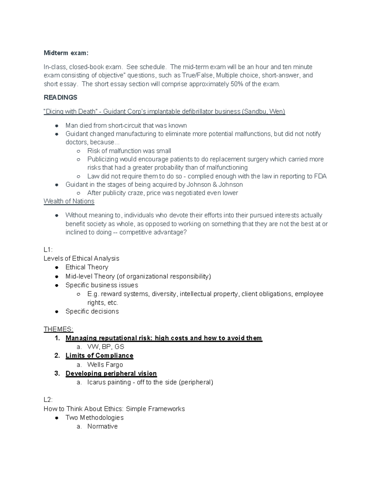 LGST 210 Midterm Exam Study Notes: Key Concepts & Readings - Studocu