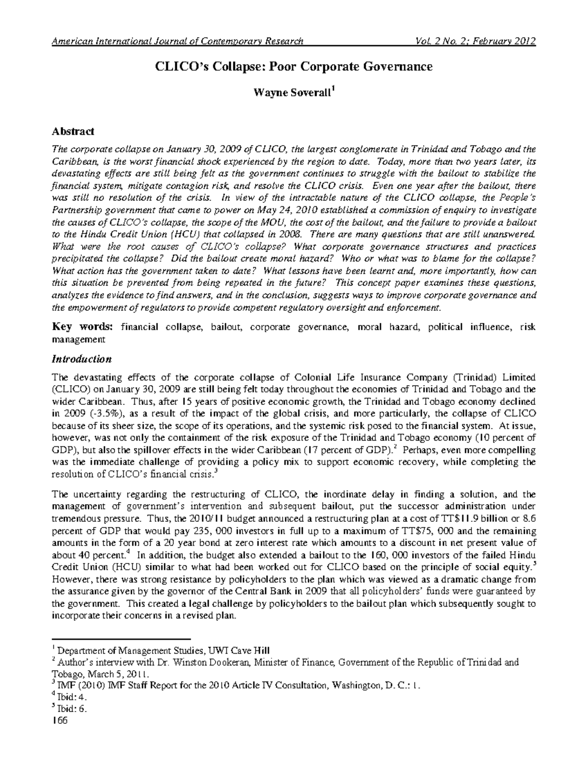 CLICO Collapse: Analyzing Corporate Governance Failures and Bailout ...