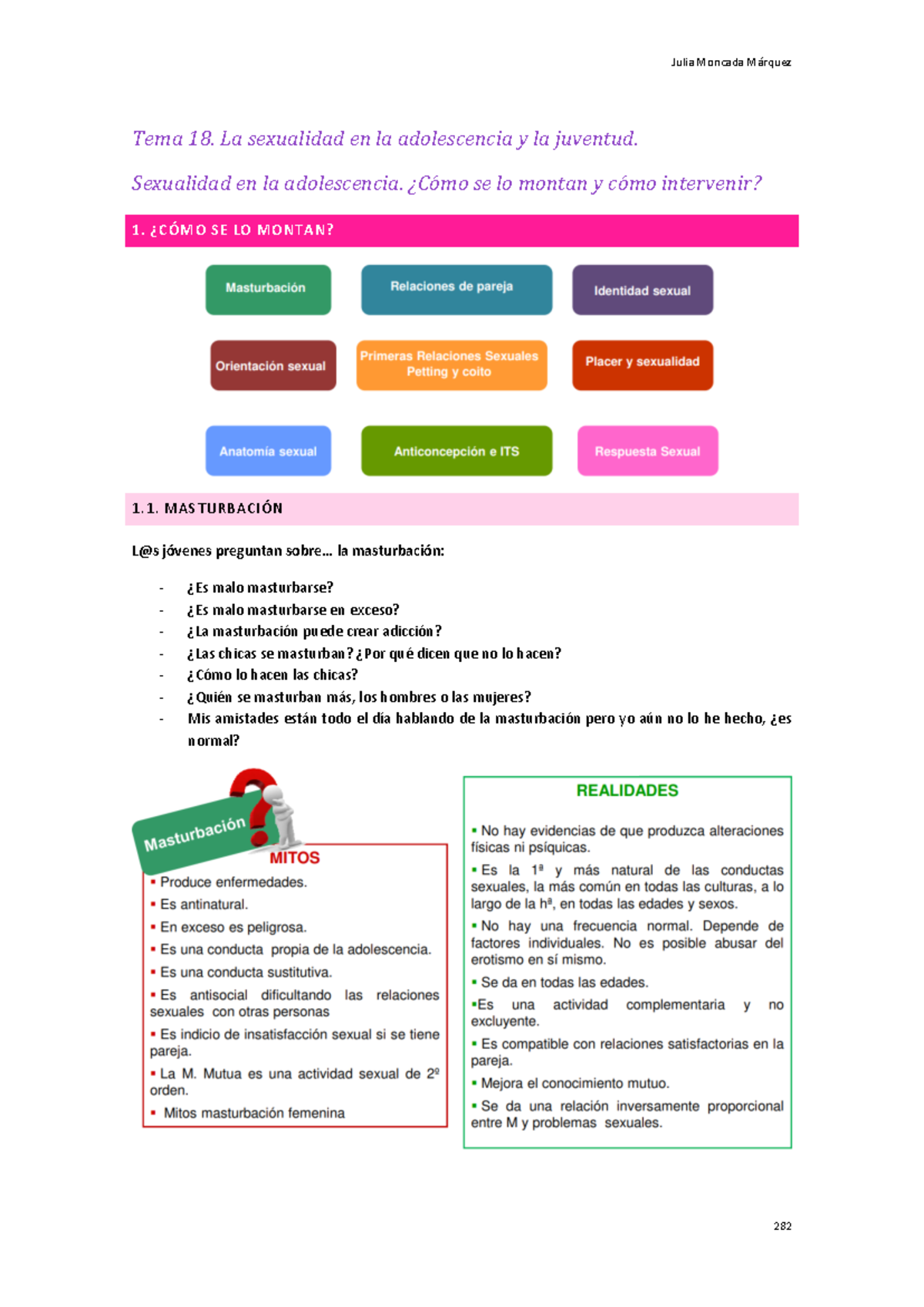 Tema 18: Sexualidad en Adolescentes - Intervencin Educativa y Estrategias  - Studocu