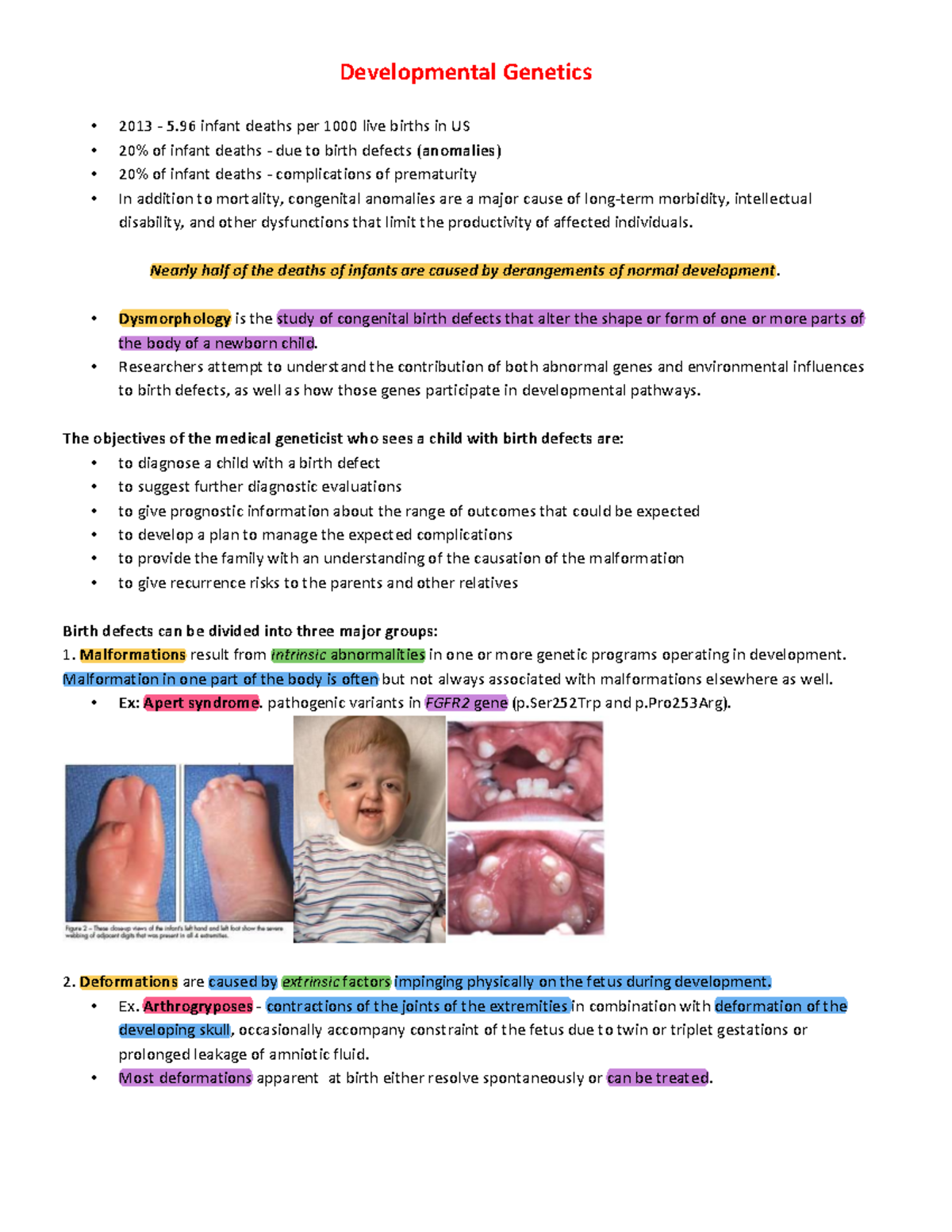 What Are Major Birth Defects