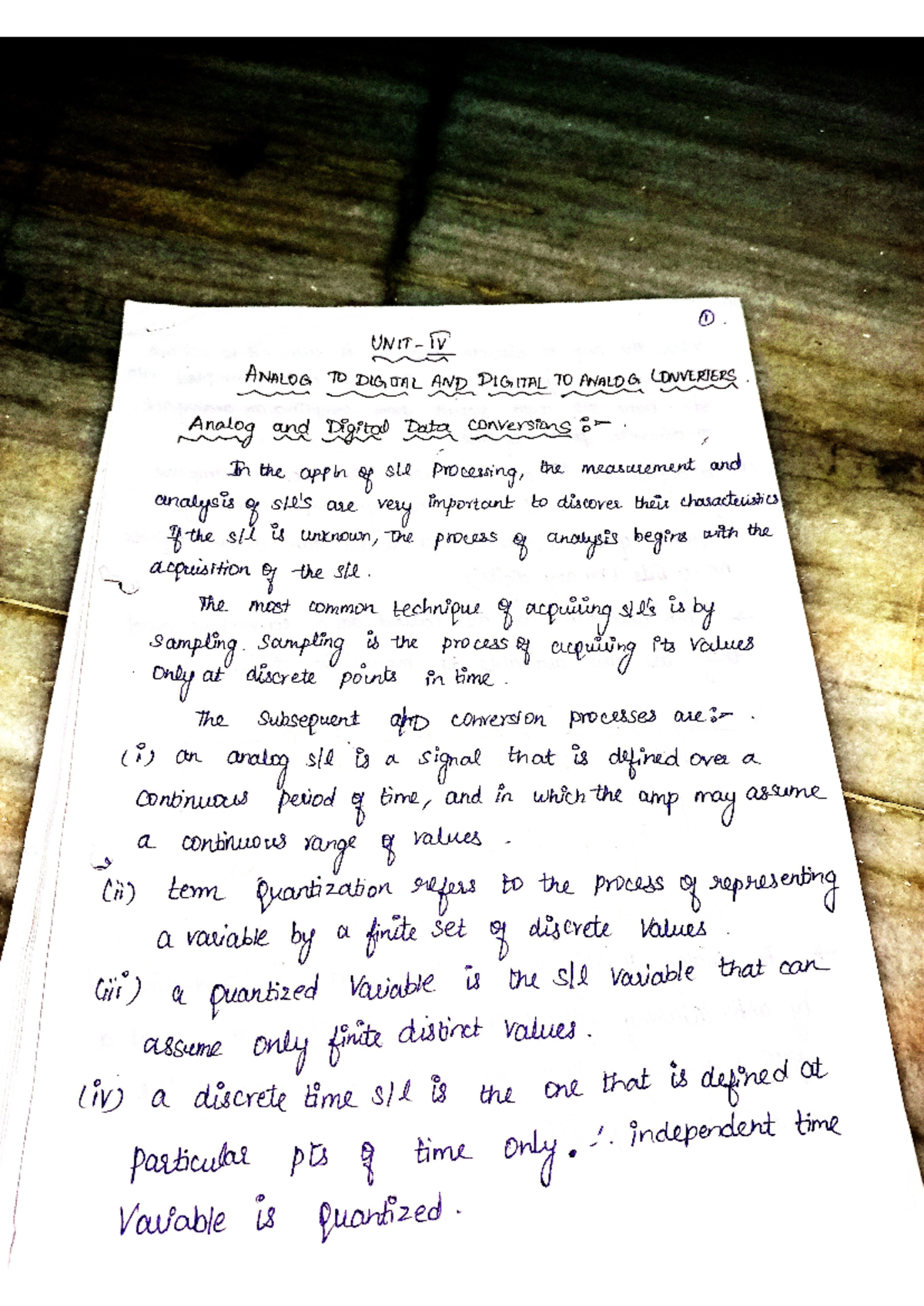 Unit 4 LIC 2023 - Analog to Digital Conversion Notes and Techniques ...