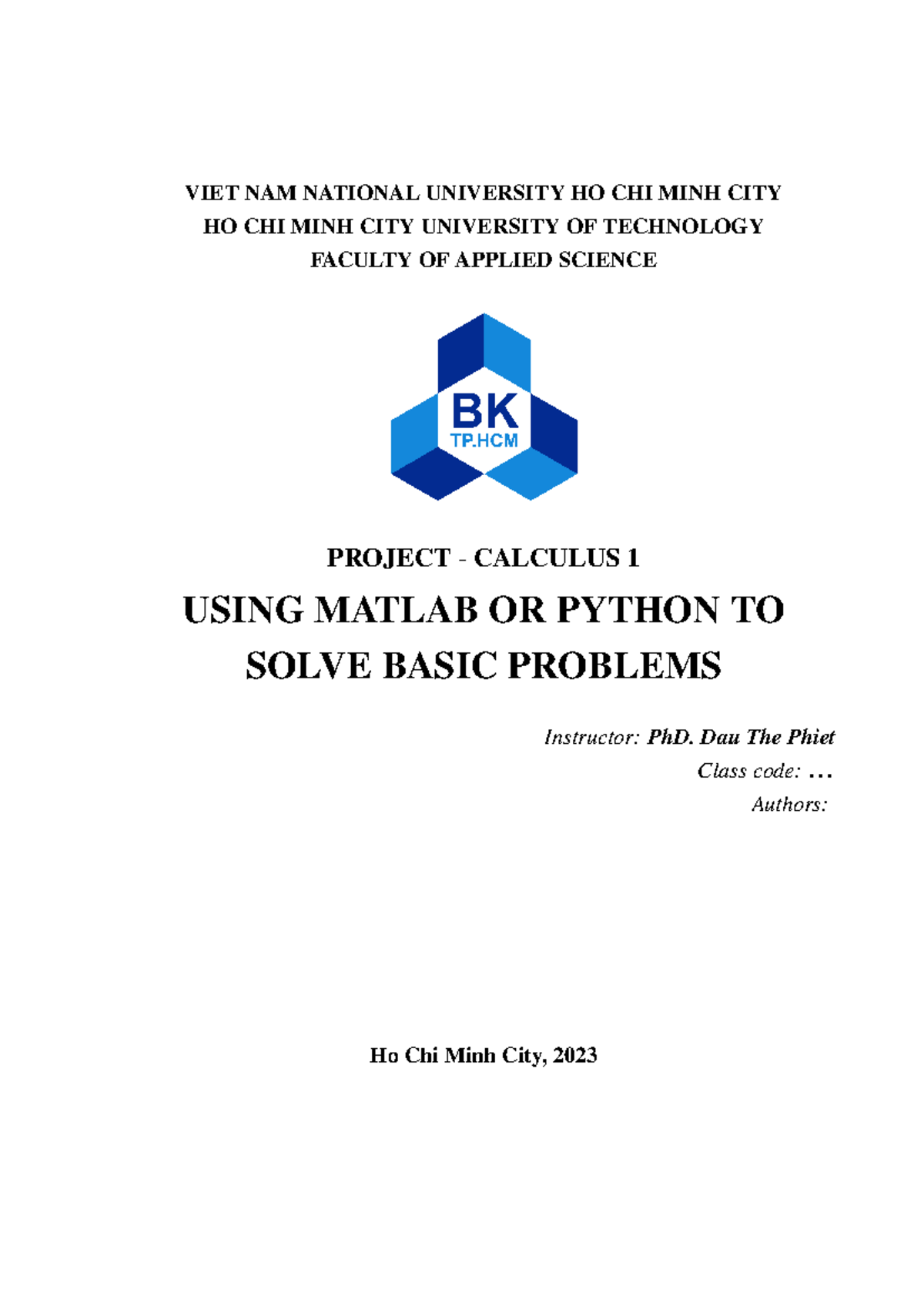 Calculus 1 Project on Using MATLAB/Python for Problem Solving - Studocu