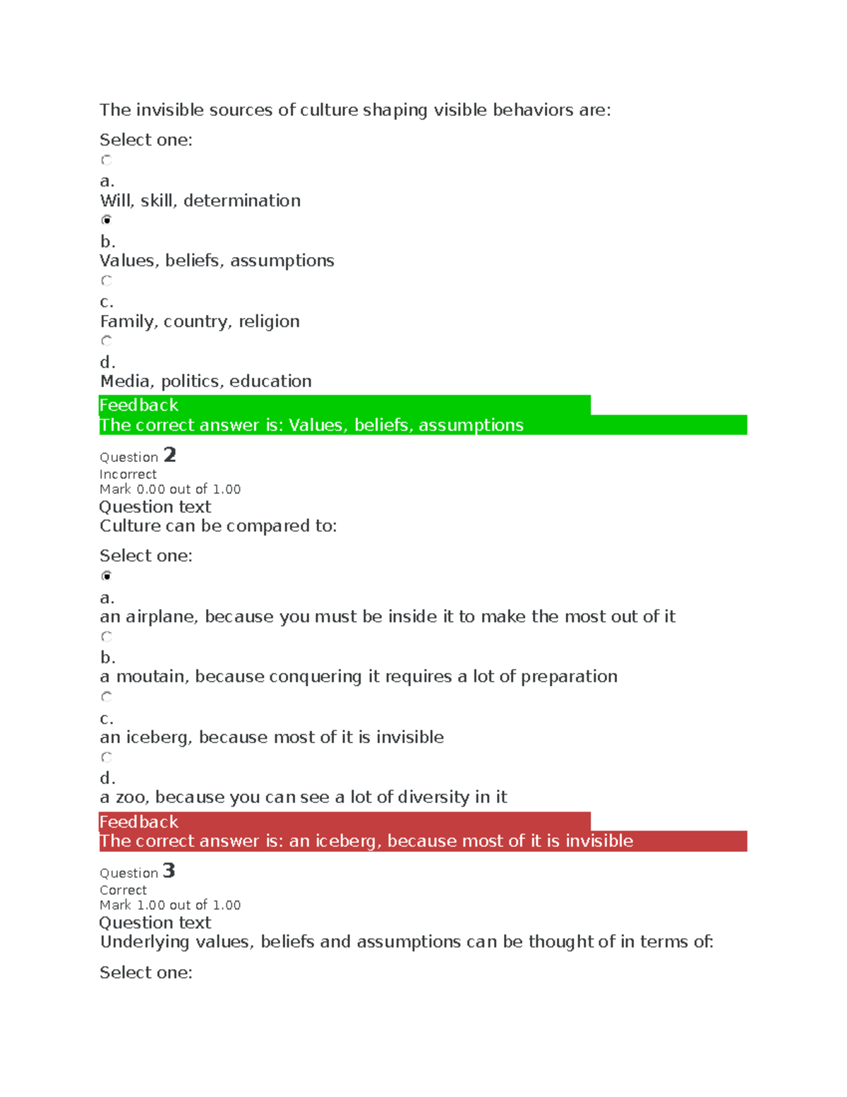 Bus 2207 Unit 2 Quiz - Culture and Communication Concepts - Studocu