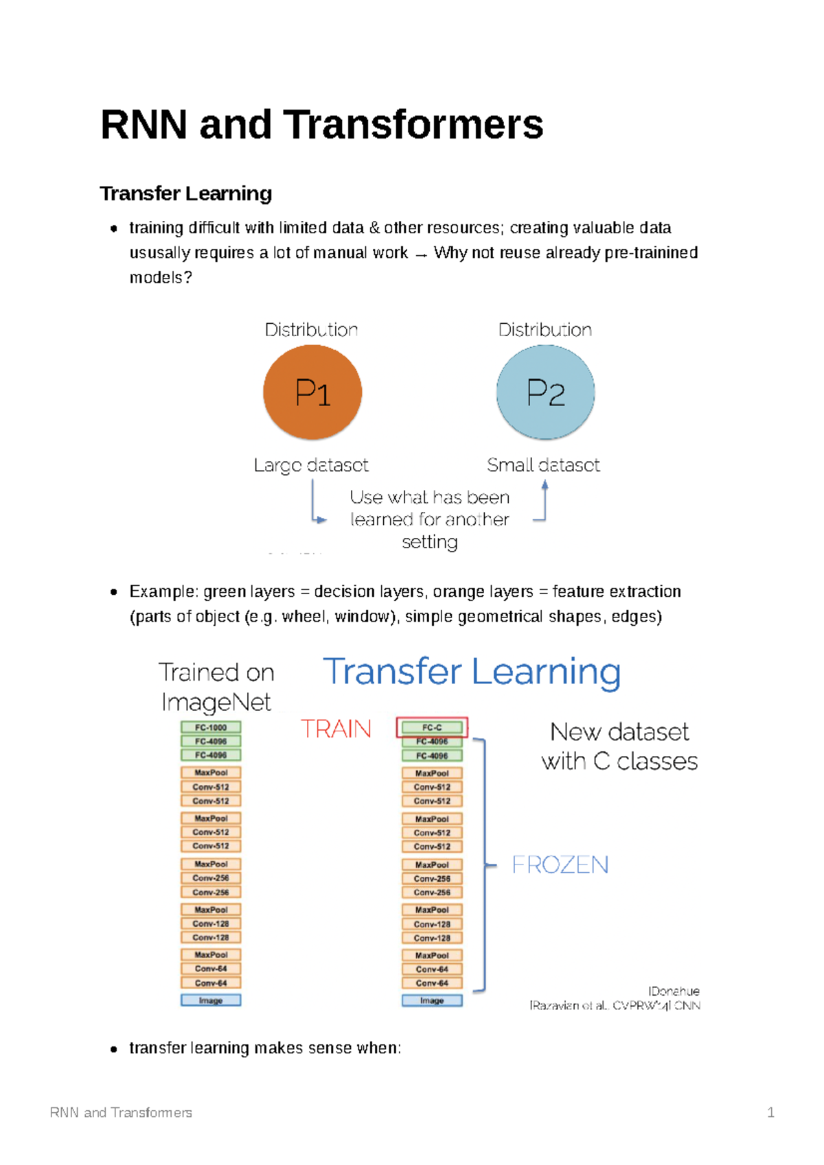 L7 RNN and Transformers: Exploring Transfer Learning Techniques - Studocu