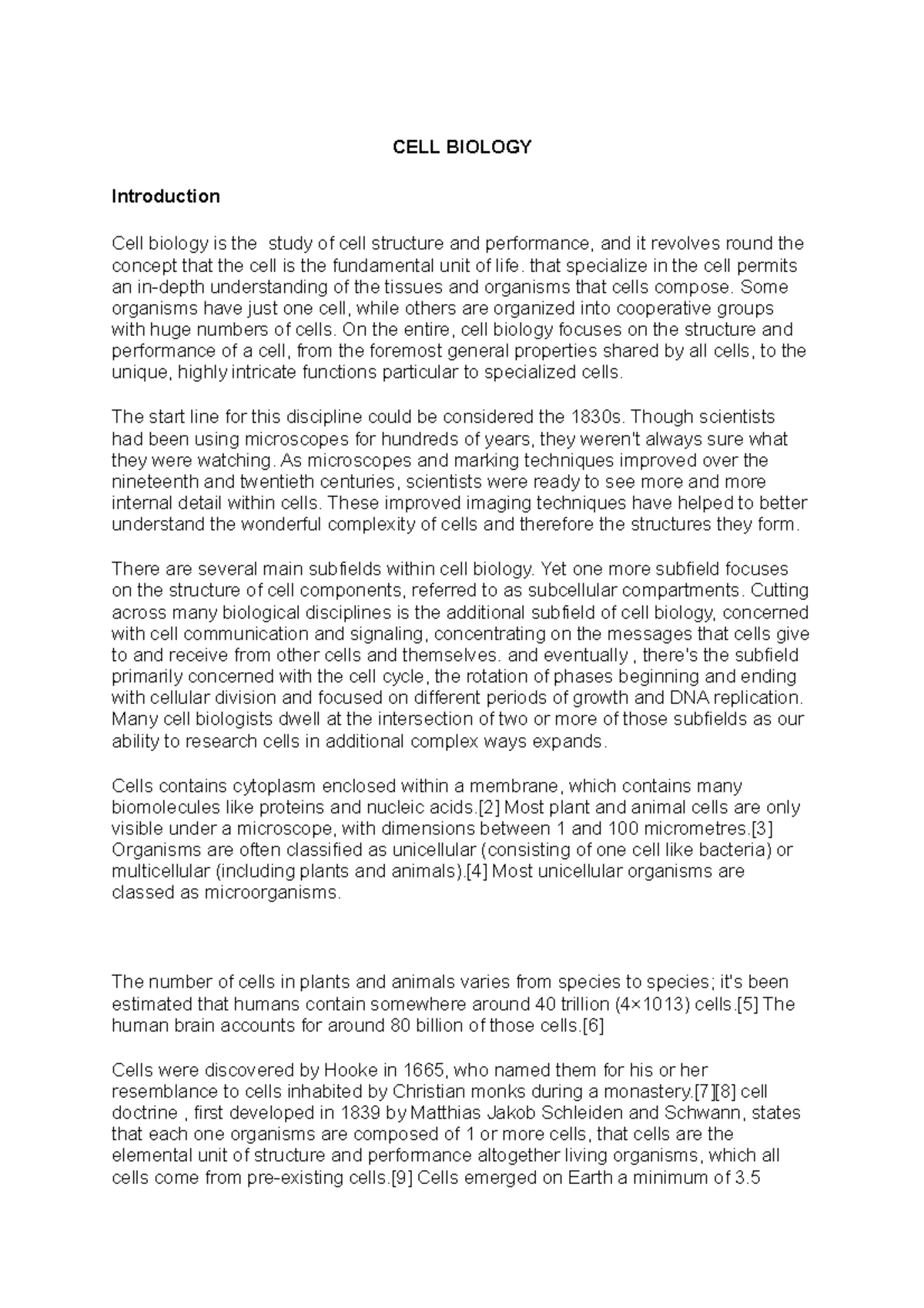 Cell Biology Essay Notes - Understanding Cell Division and Function ...