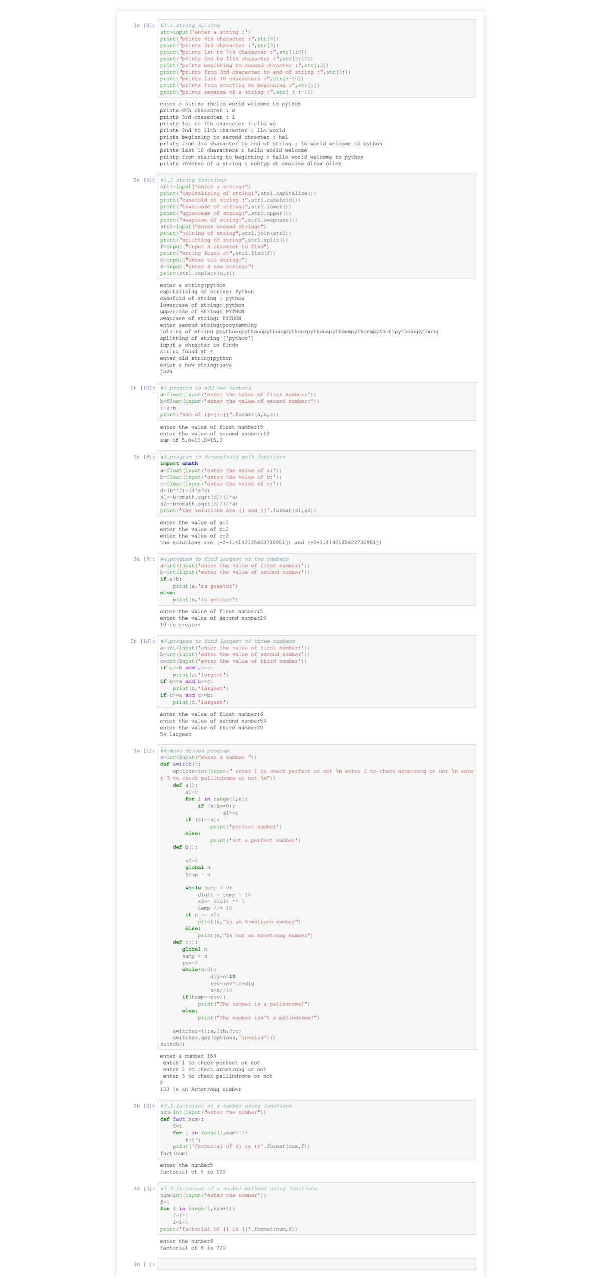 Pythonlabset - Lab Manual: String Functions and Math Operations - Studocu