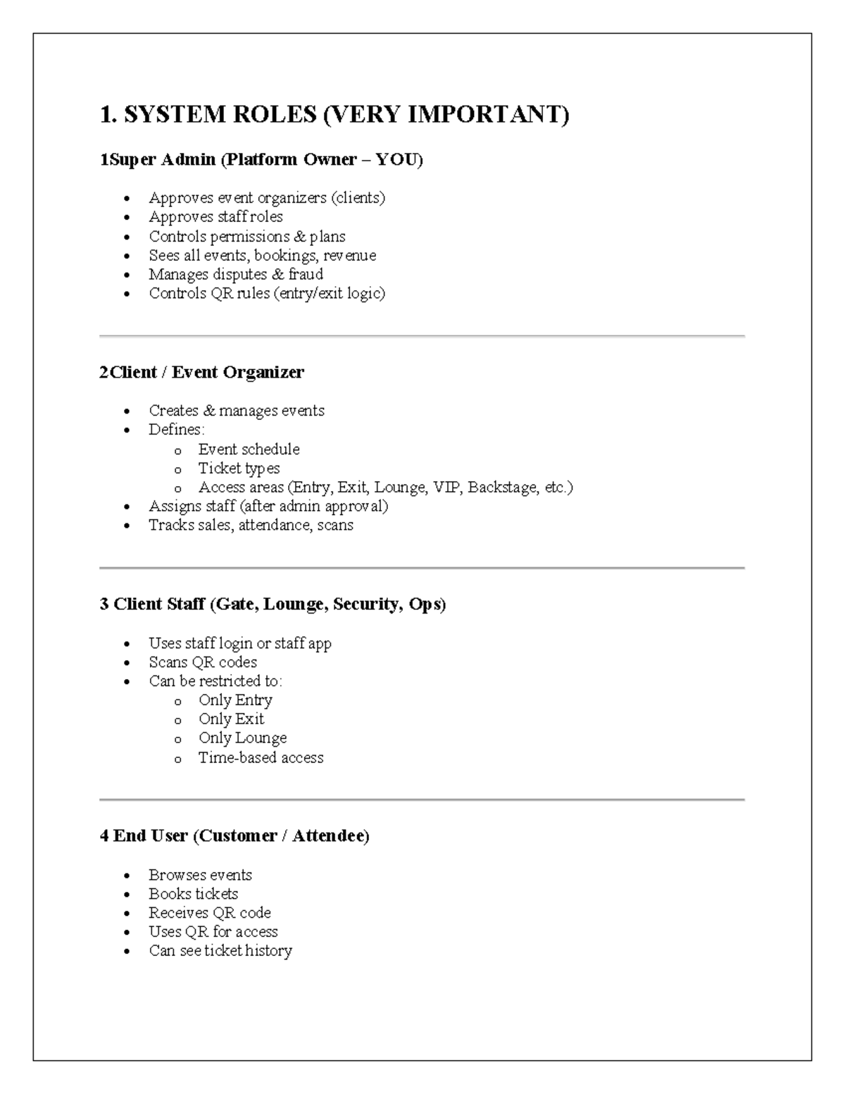 1. SYSTEM ROLES & USER FLOW IN EVENT MANAGEMENT (CS101) - Studocu