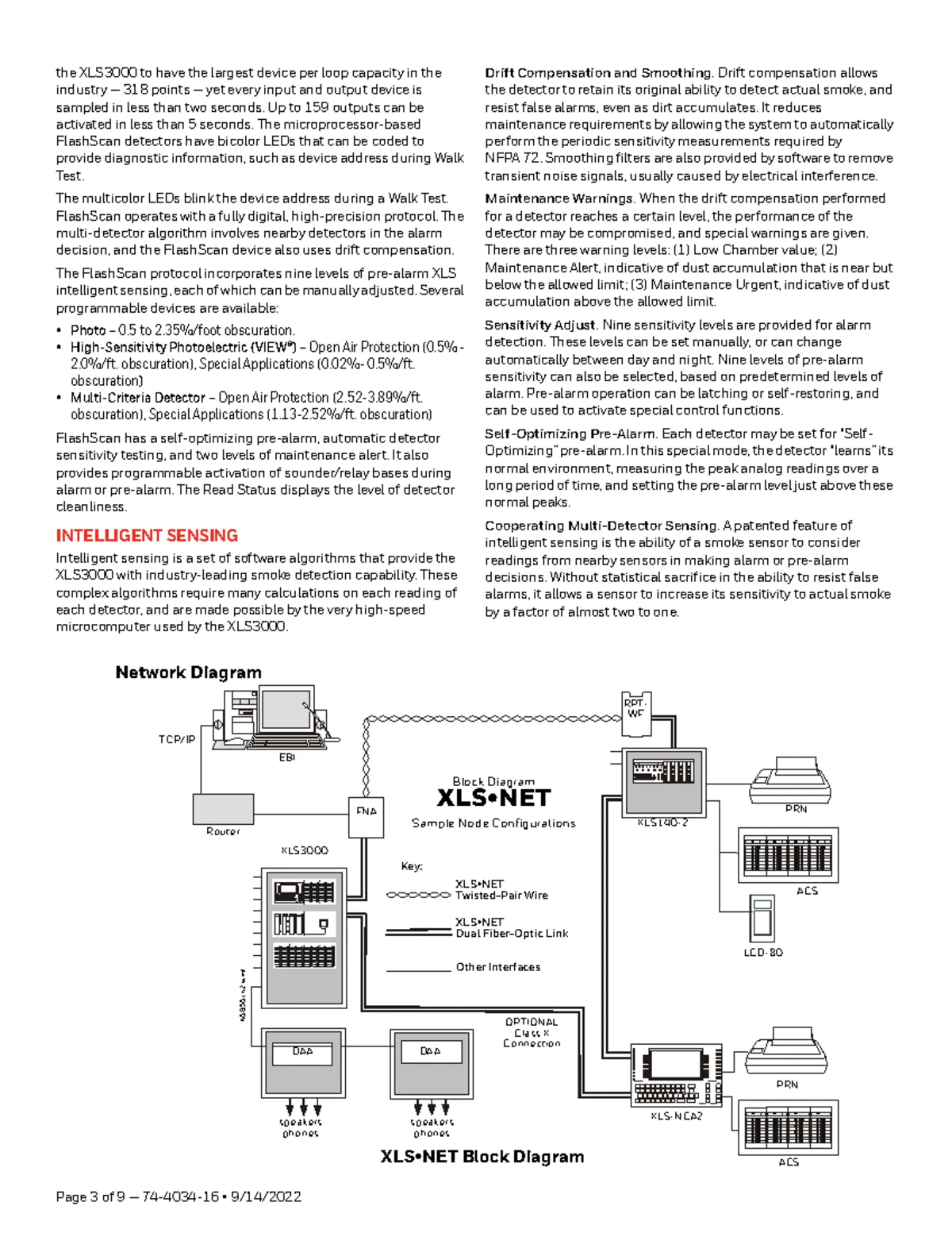 XLS3000 Part9: Technical Specs for Intelligent Fire Alarm System - Studocu