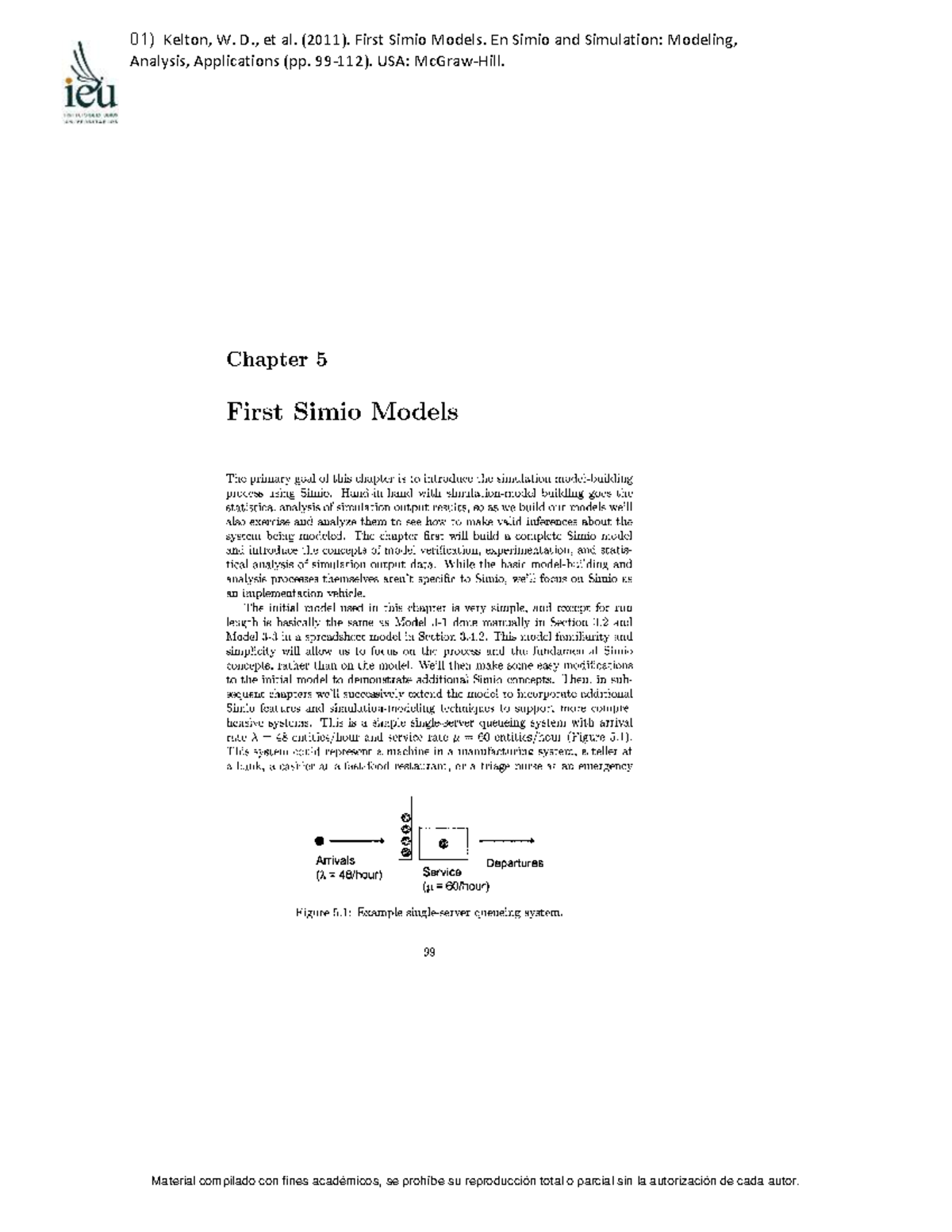 Simio Models Overview - Kelton, W. D. (2011) - Studocu