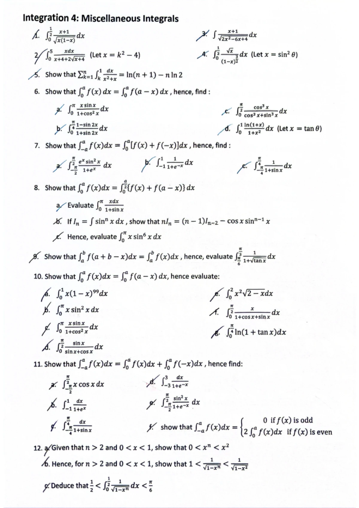 4U Integration Review Worksheet 1 - Studocu