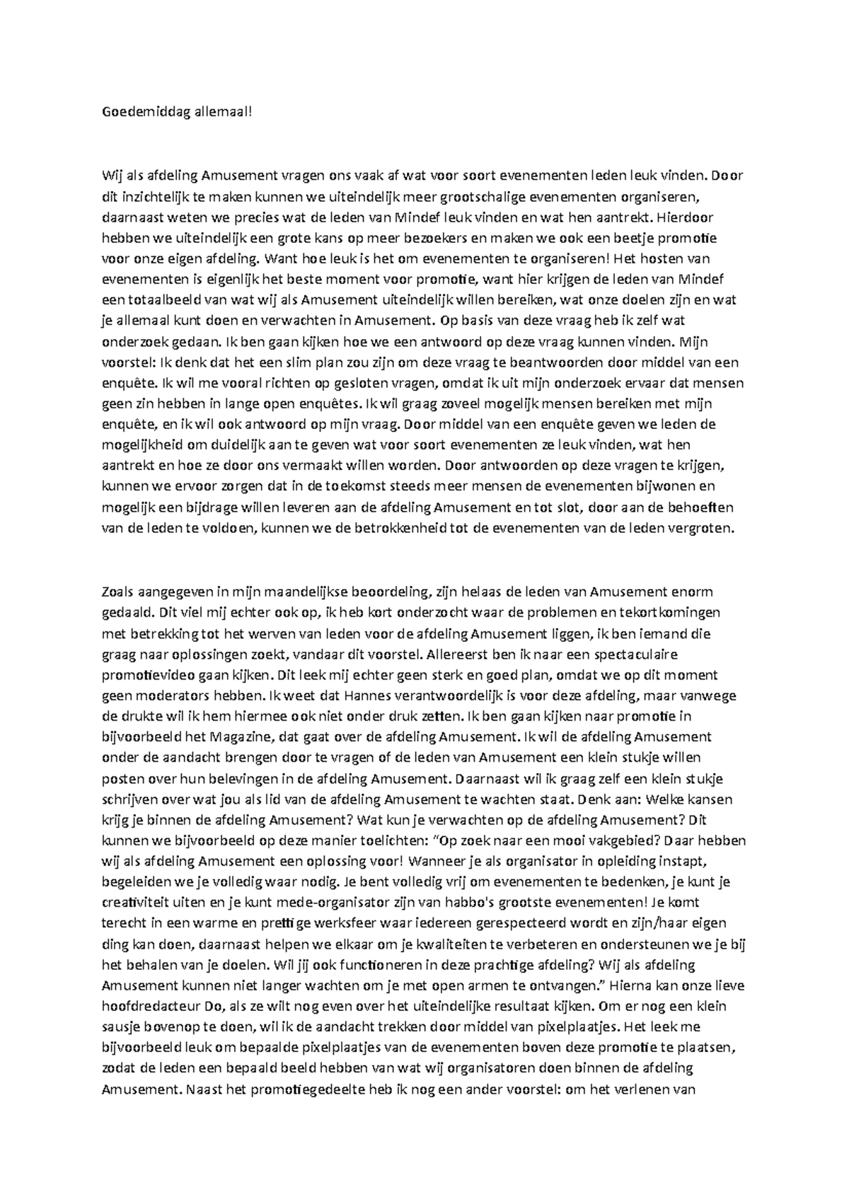 OVD Voorstel: Versterking Ledenwerving & Evenementen Promotie - Studeersnel