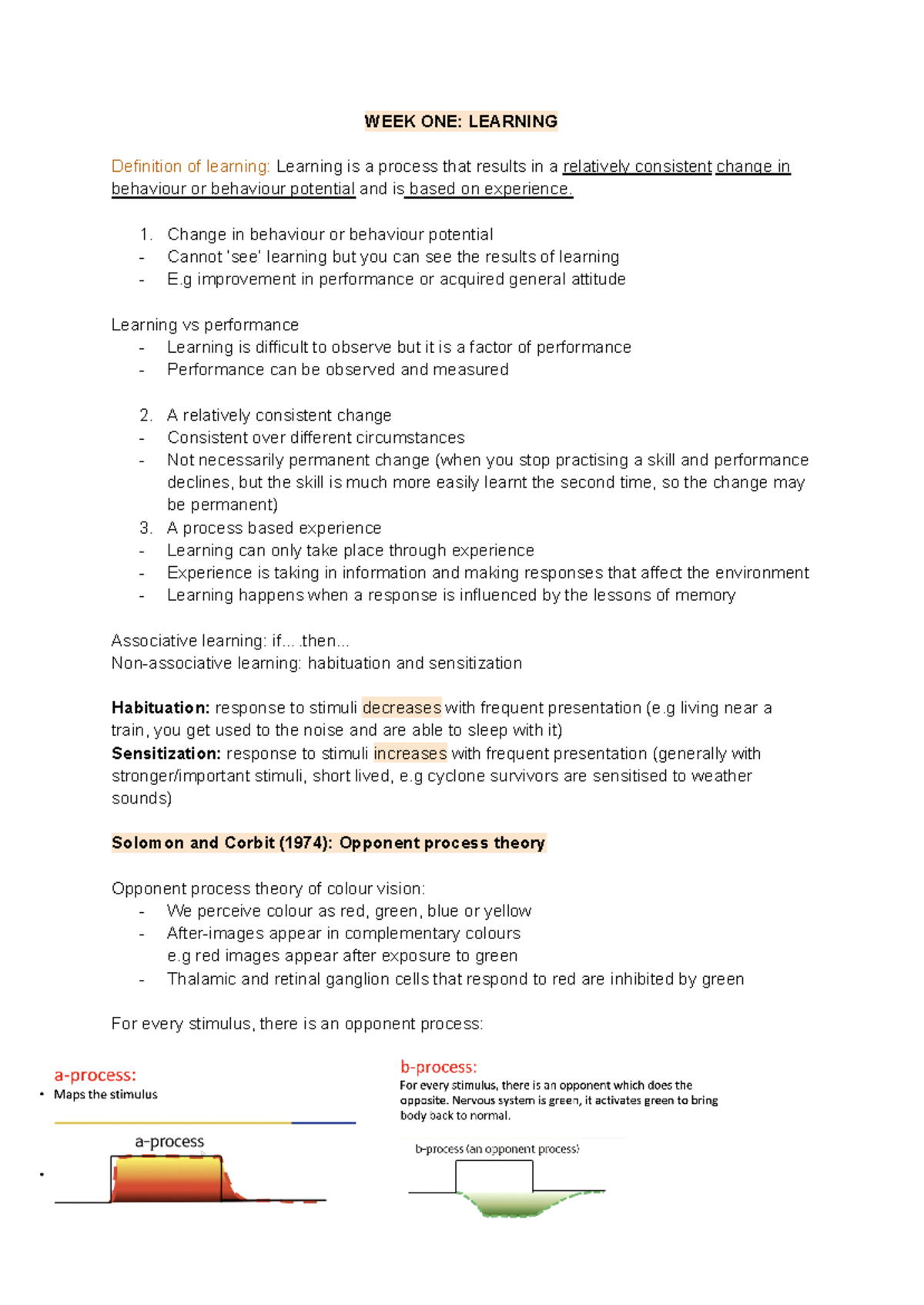 Psyc1101 Final Exam Notes: Understanding Learning & Conditioning ...