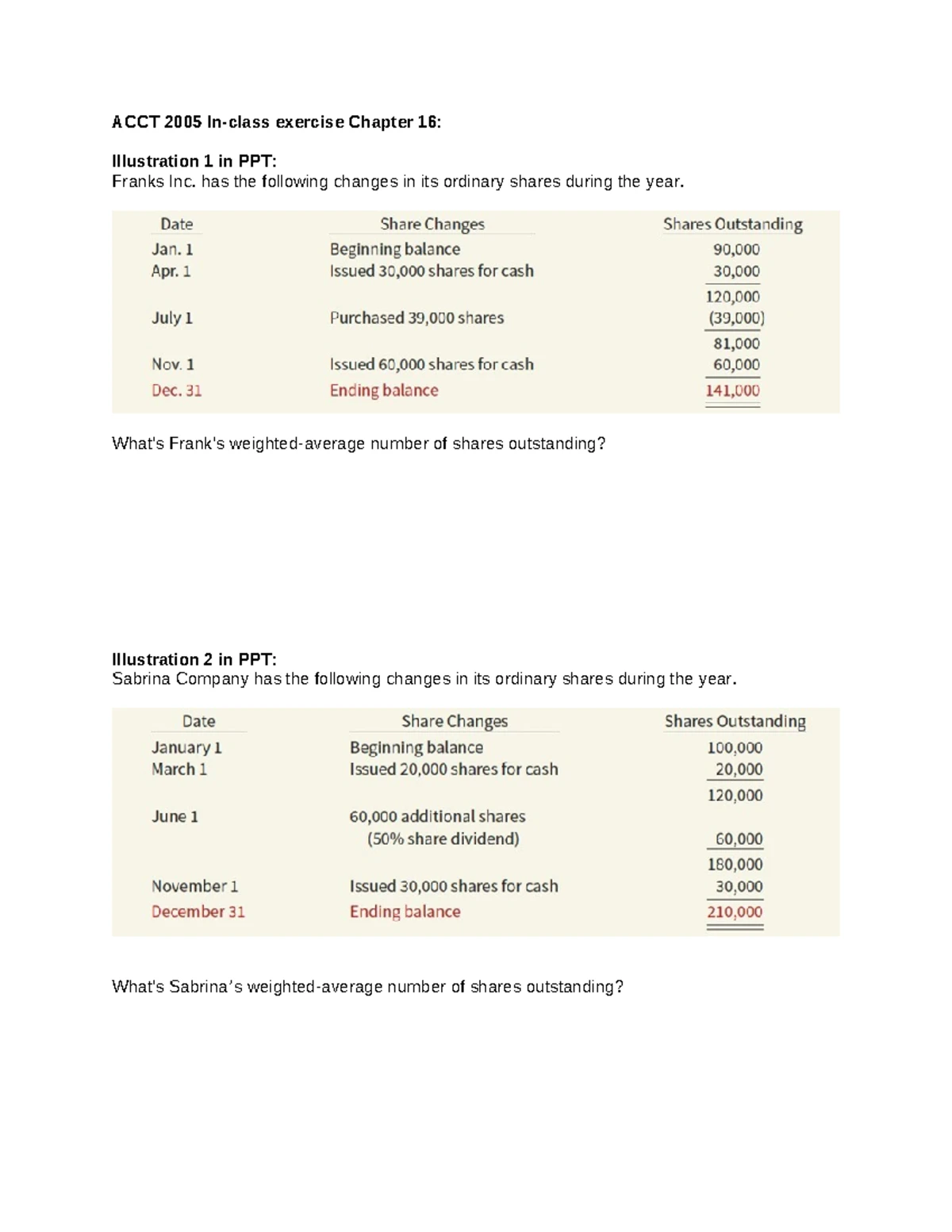 Chapter 5 in class handout - Intermediate Accounting I - Chapter 5 ...
