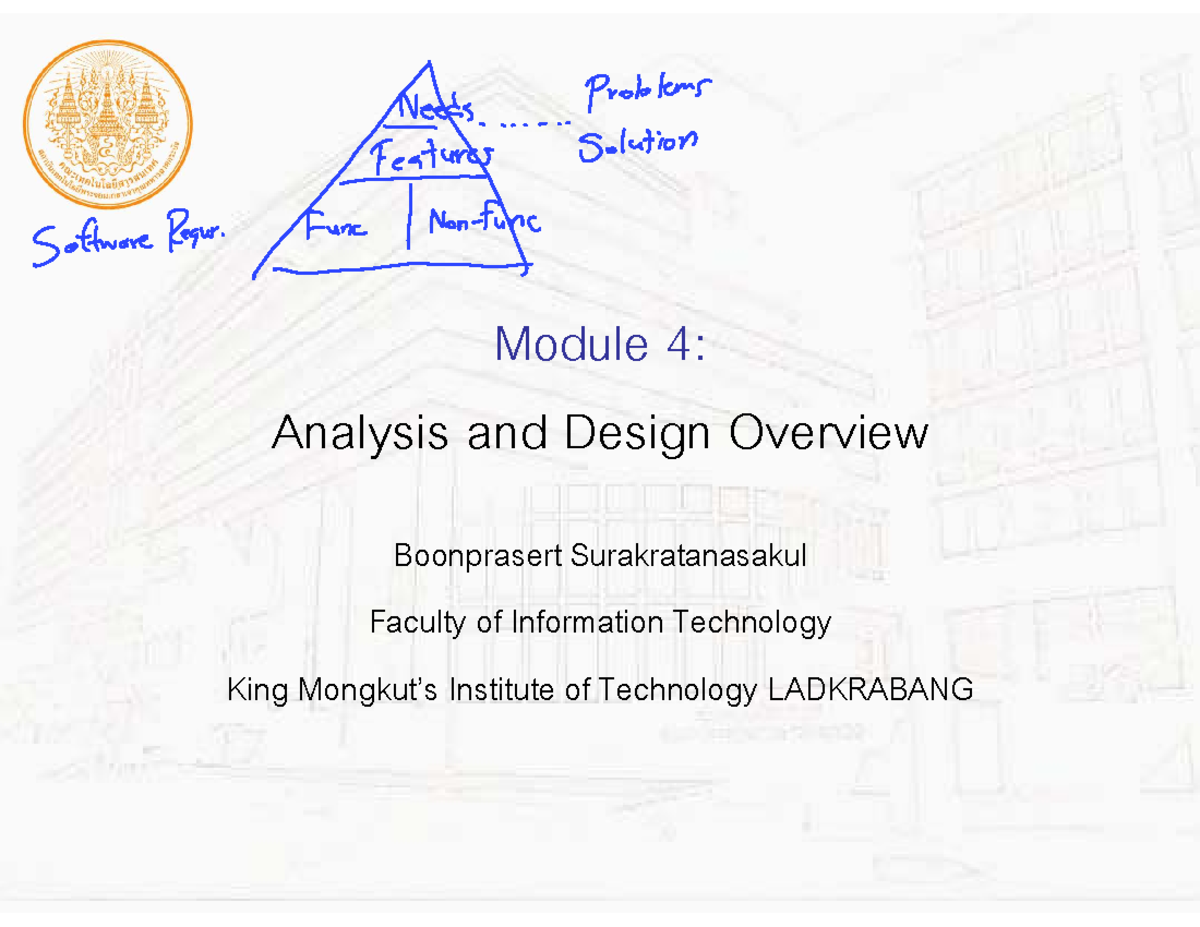 ISAD04 - Module 4: Analysis and Design Overview Guide - Studocu