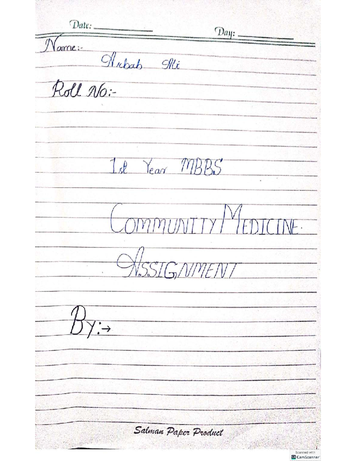 1st Year MBBS Community Medicine Assignment on Health Concepts - Studocu