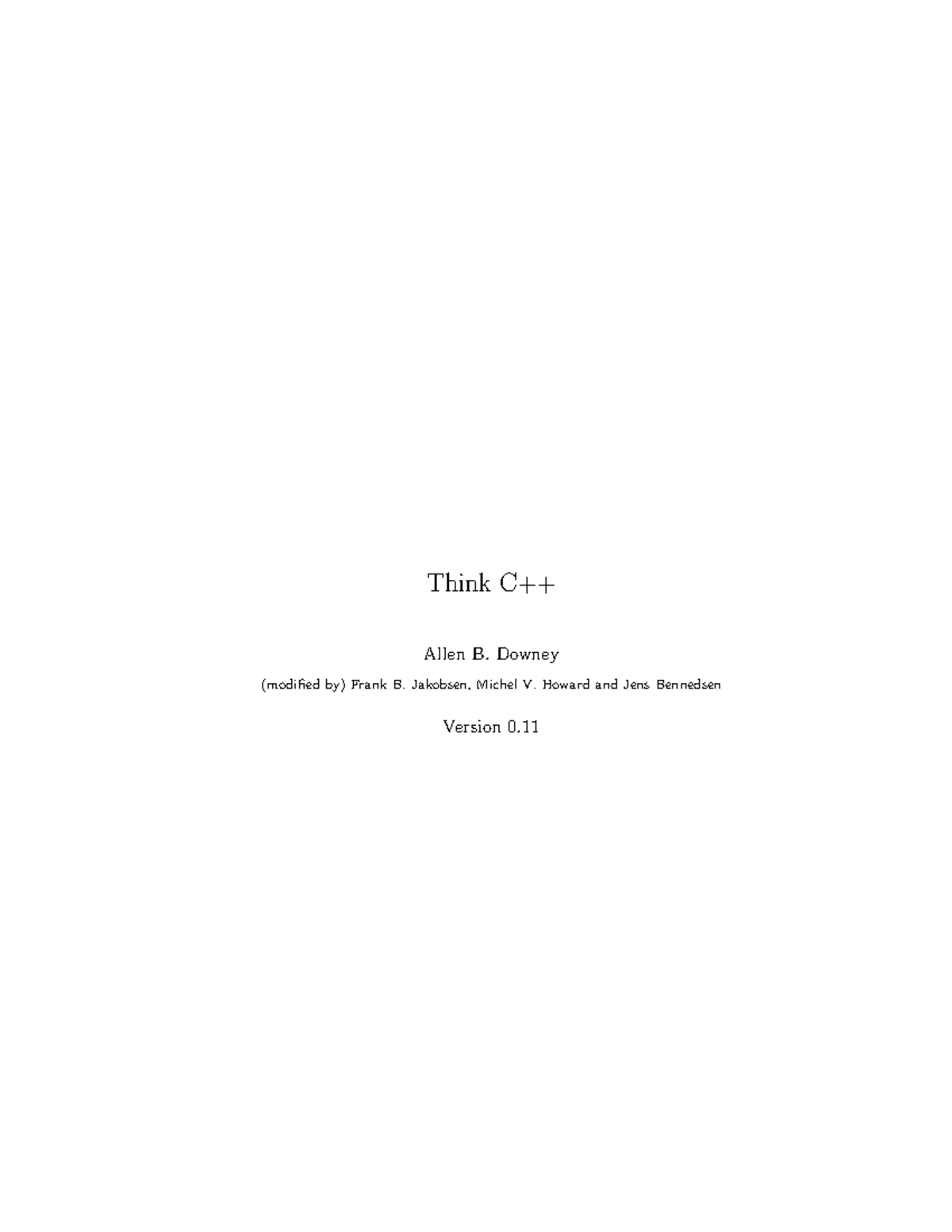 Think C++ - Chapter 1 Quiz Notes - Studocu