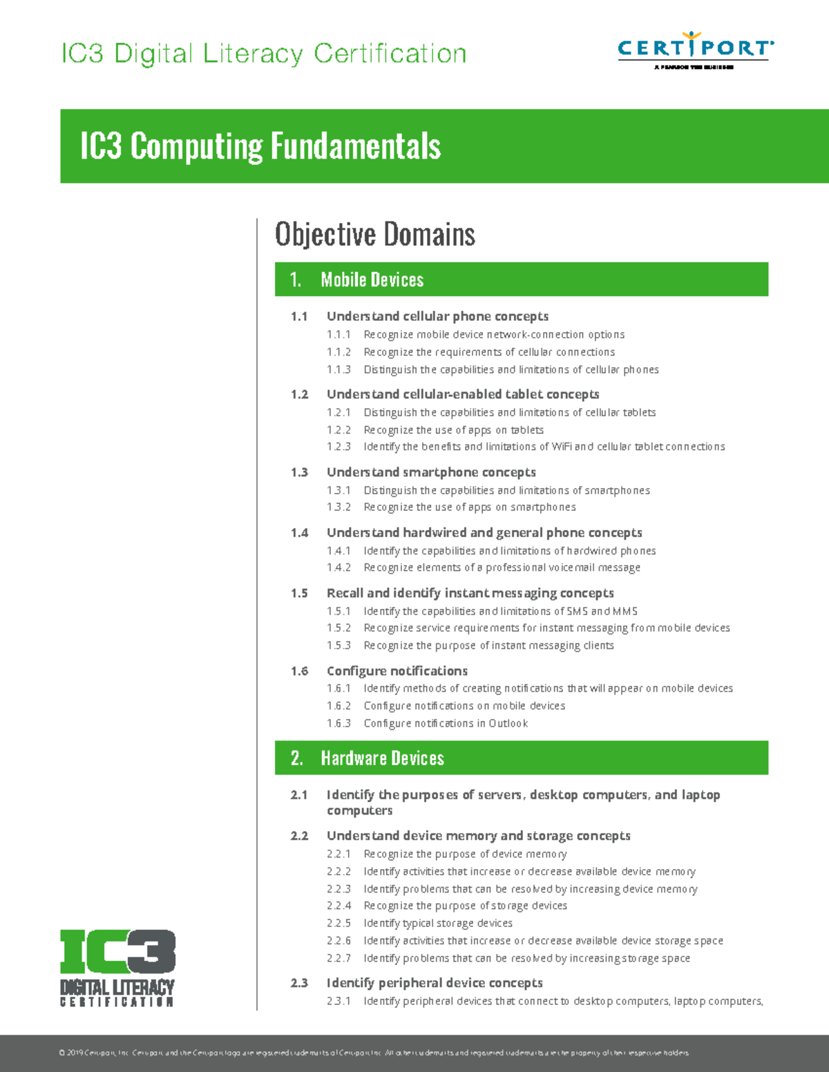 IC3 OD Computing Fundamentals 1019 - IC3 Computing Fundamentals IC3 ...