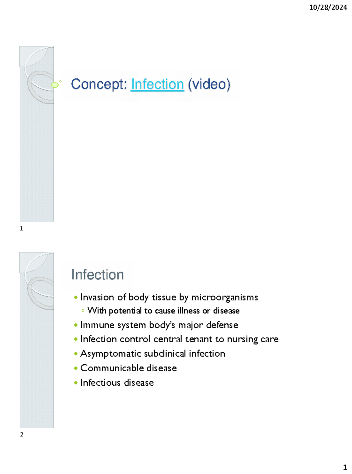 FA Davis Module 5: Infection and UTI Overview 2024 - Studocu