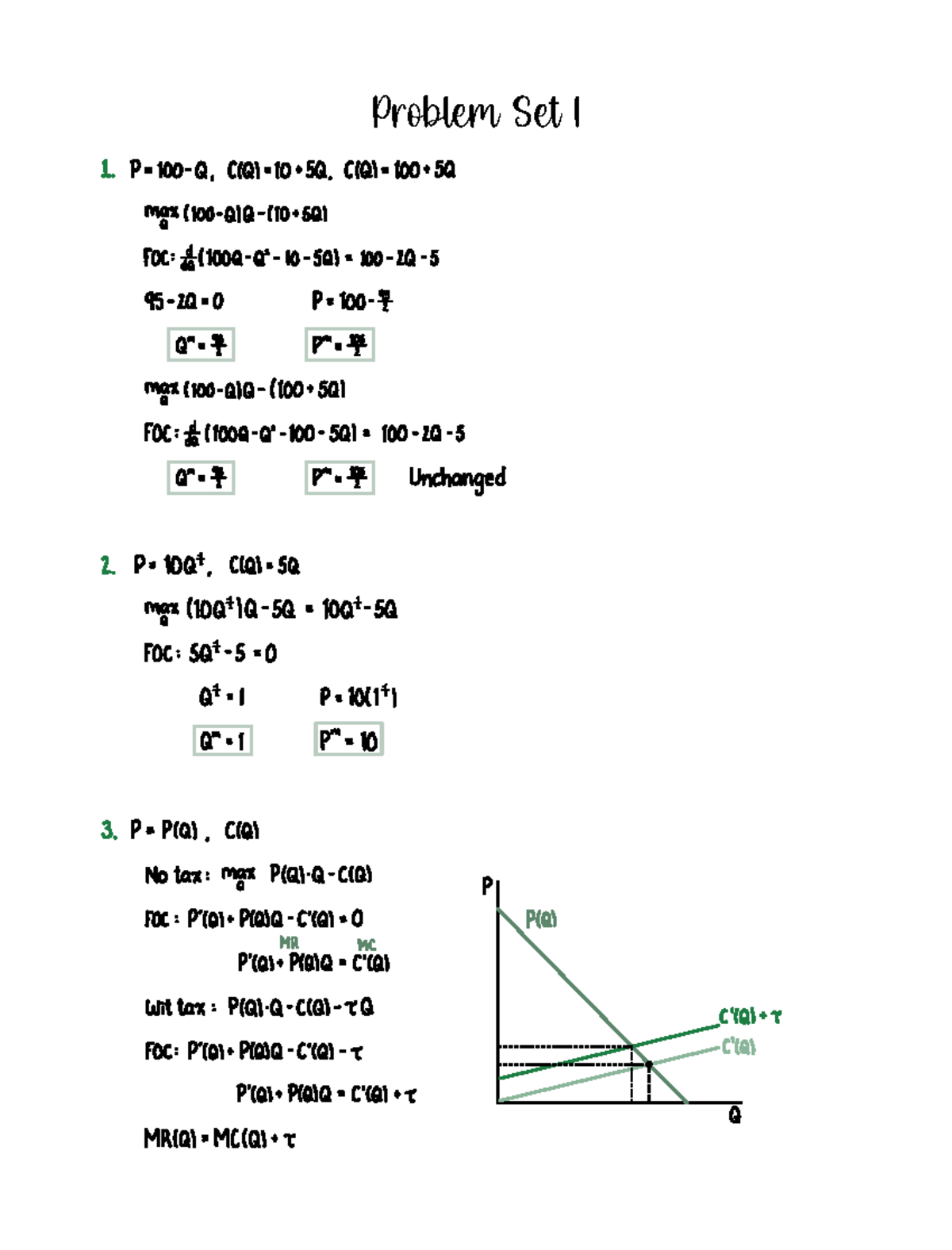Problem Set 1 for ECON 100B: Solutions and Analysis - Studocu