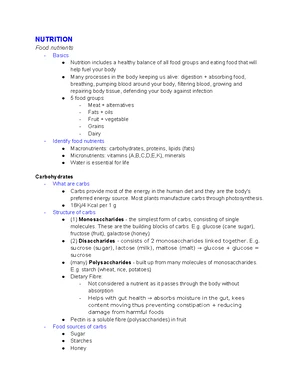 Functional Properties of Food - Year 11 Food Technology Notes - Studocu