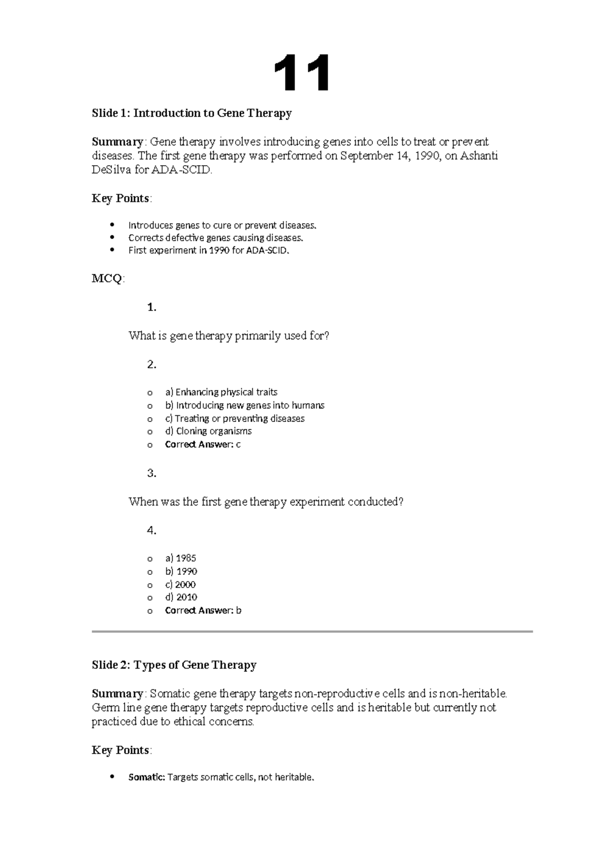 SCI 101: Comprehensive Guide to Gene Therapy Concepts and Applications ...