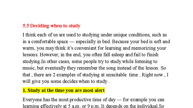 KNT - Study Strategies: When and How to Optimize Learning - Studocu