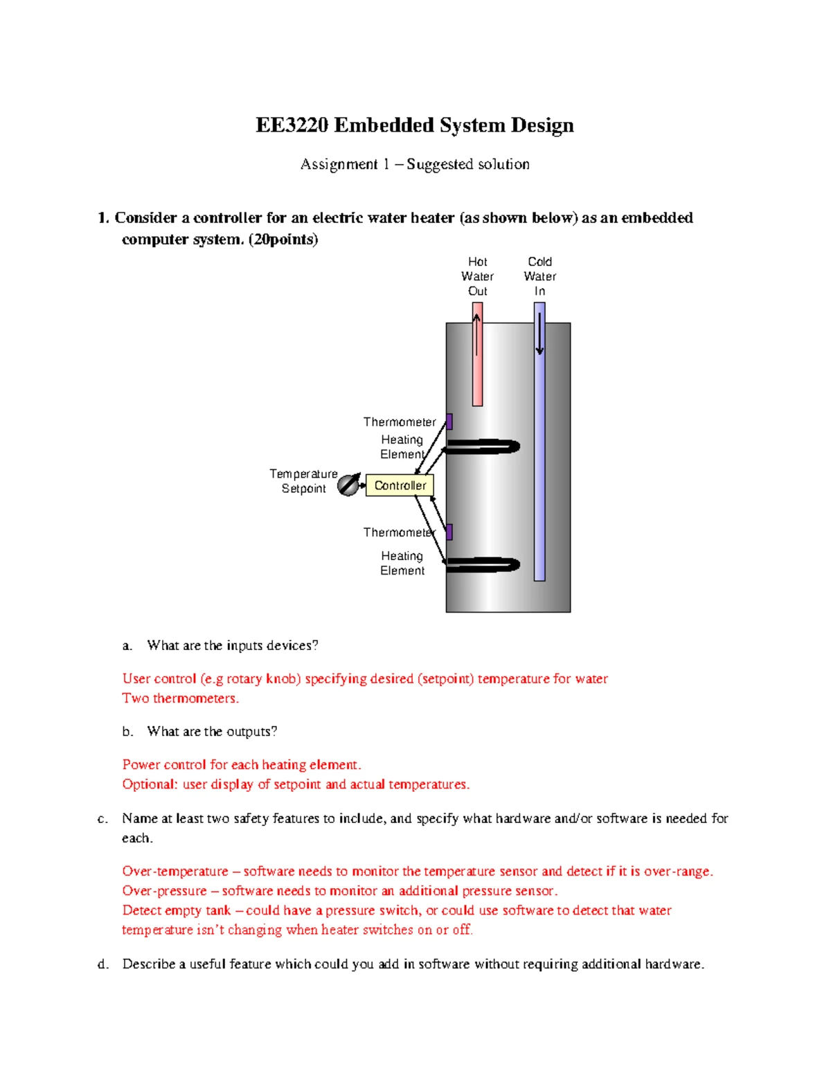 EE3220 - Assignment 1 - System-on-Chip Design - Spring 2025 - Studocu