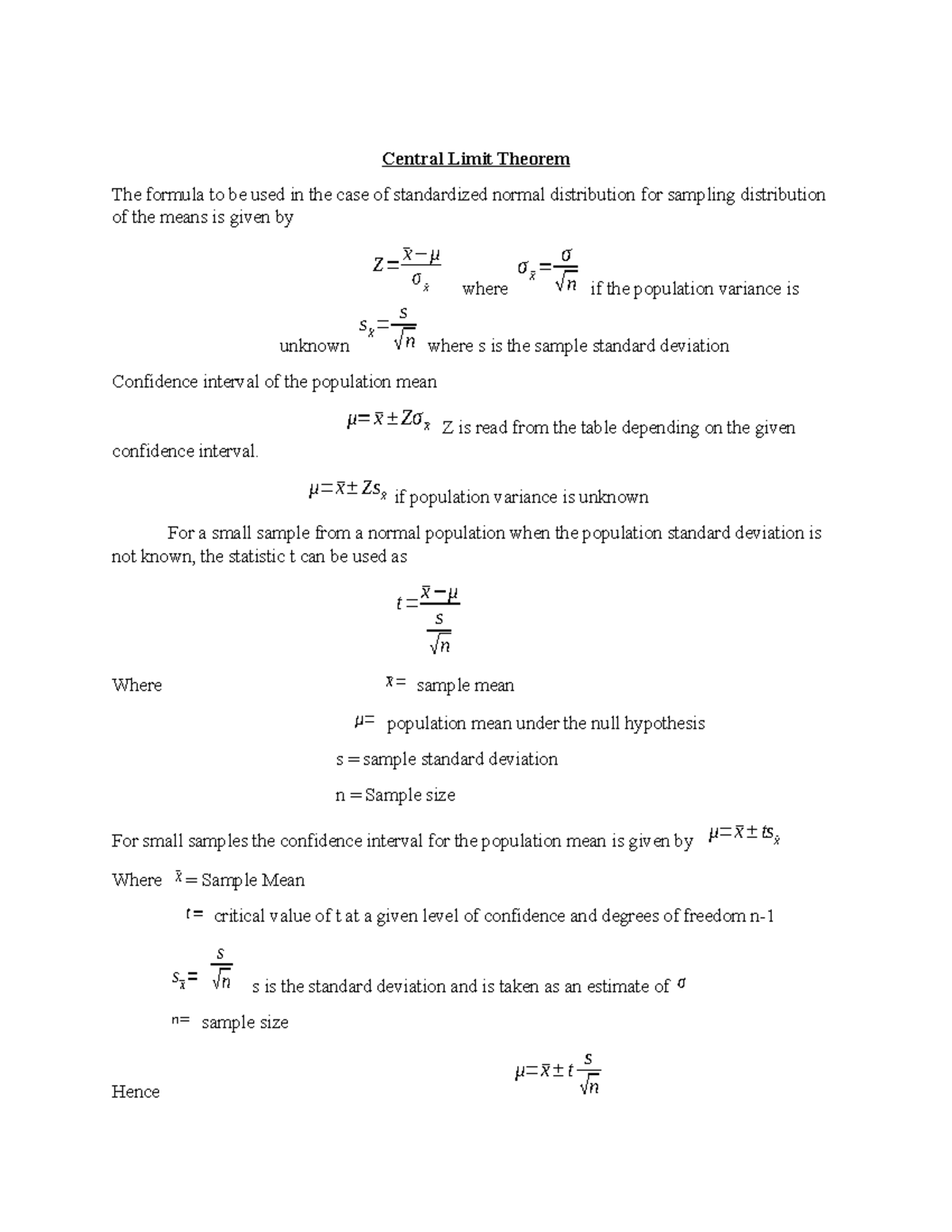 MBA Statistics Assign 3: Understanding the Central Limit Theorem and ...